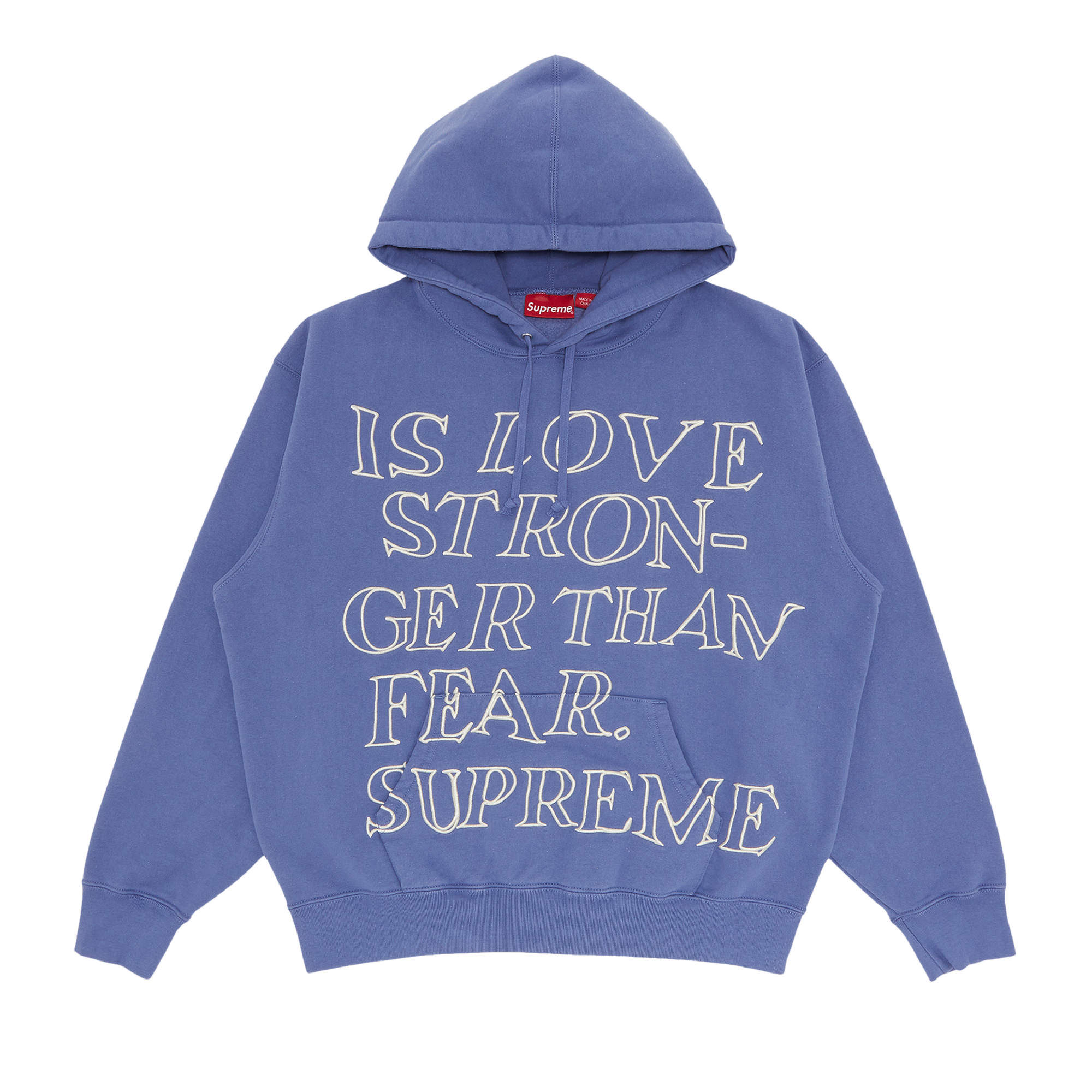 Pre-owned Supreme Stronger Than Fear Hooded Sweatshirt 'light Purple'