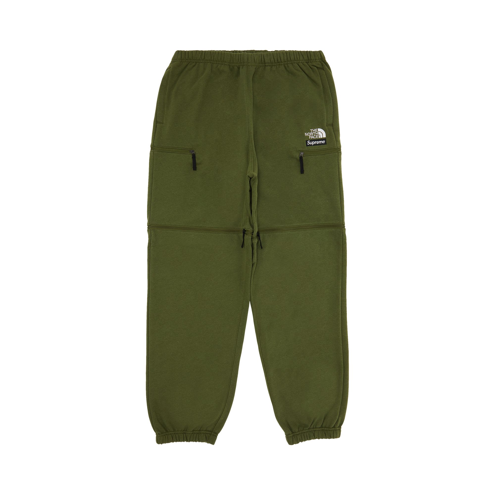Pre-owned Supreme X The North Face Convertible Sweatpant 'olive' In Green