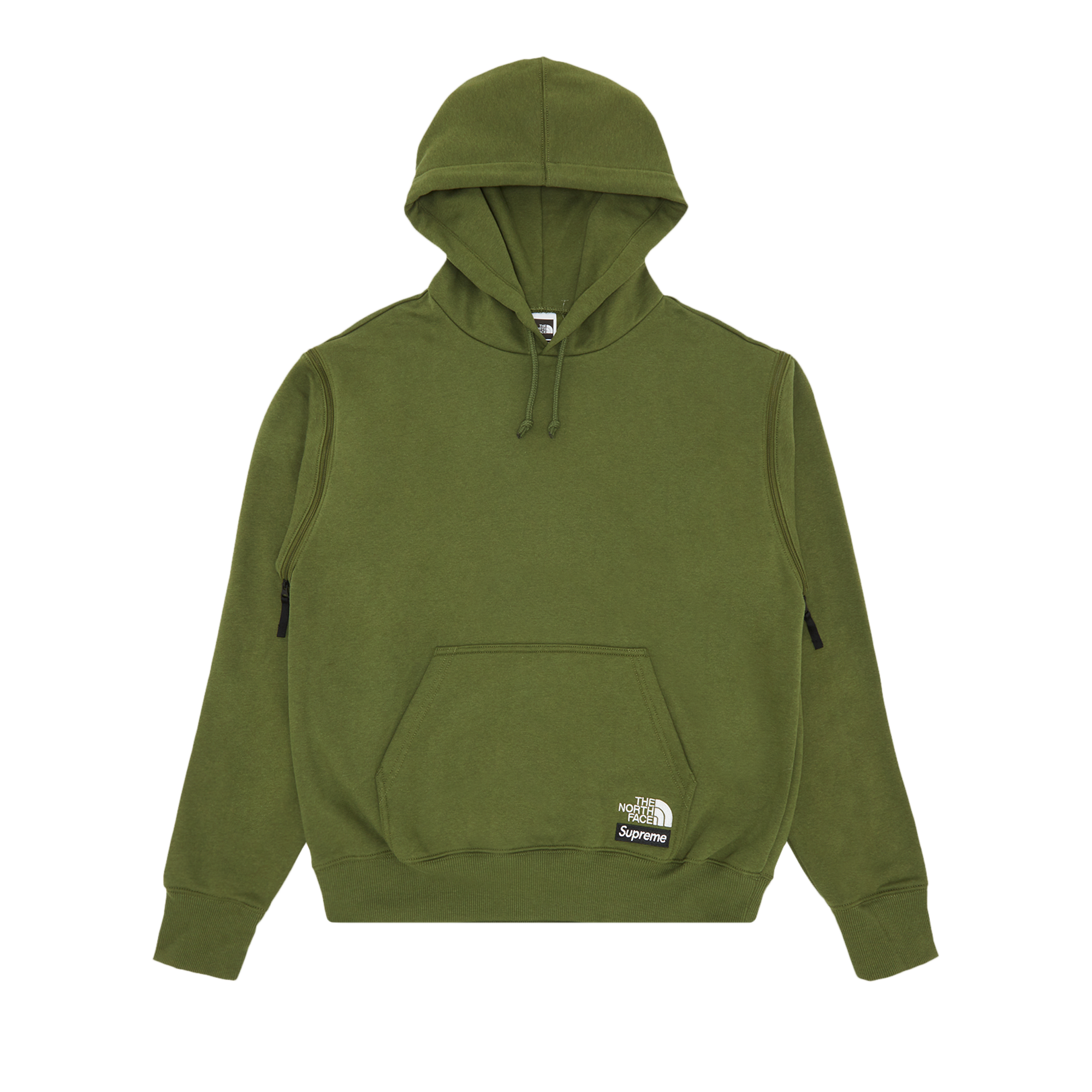Pre-owned Supreme X The North Face Convertible Hooded Sweatshirt 'olive' In Green