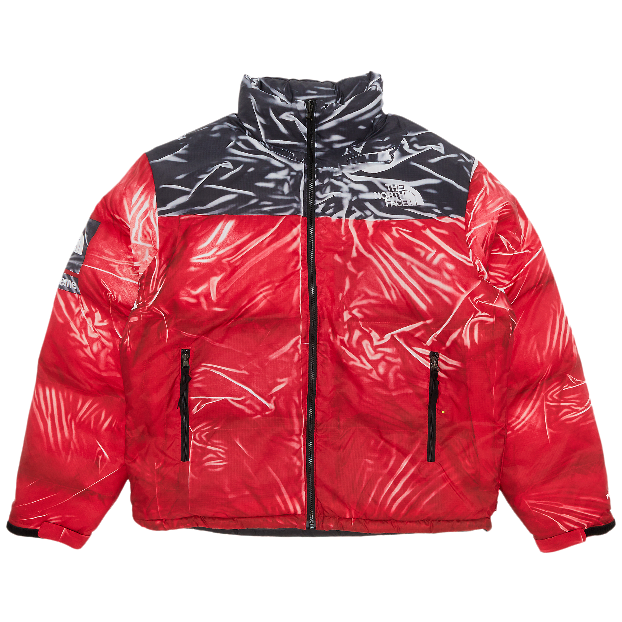 Pre-owned Supreme X The North Face Printed Nuptse Jacket 'red'