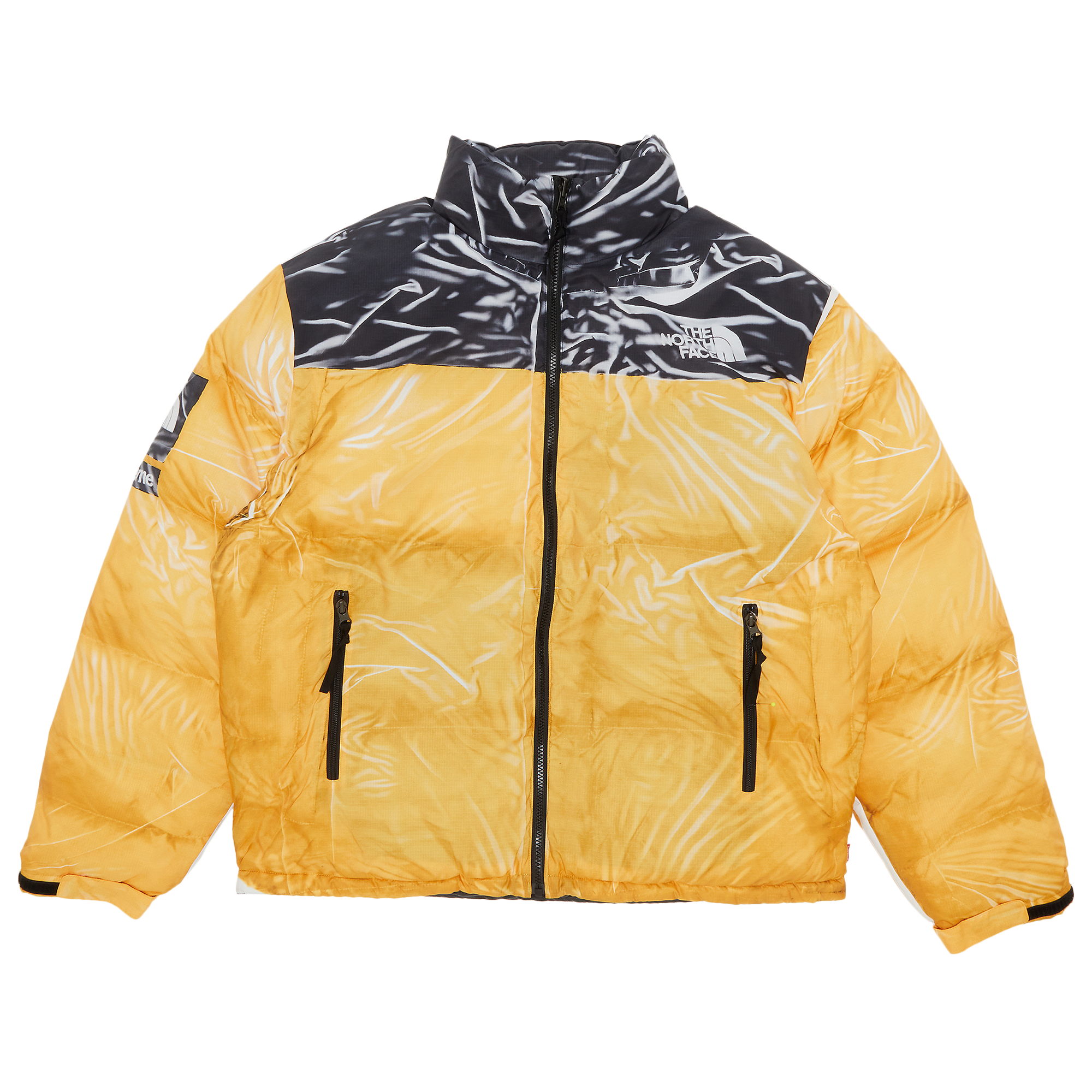 Pre-owned Supreme X The North Face Printed Nuptse Jacket 'yellow'