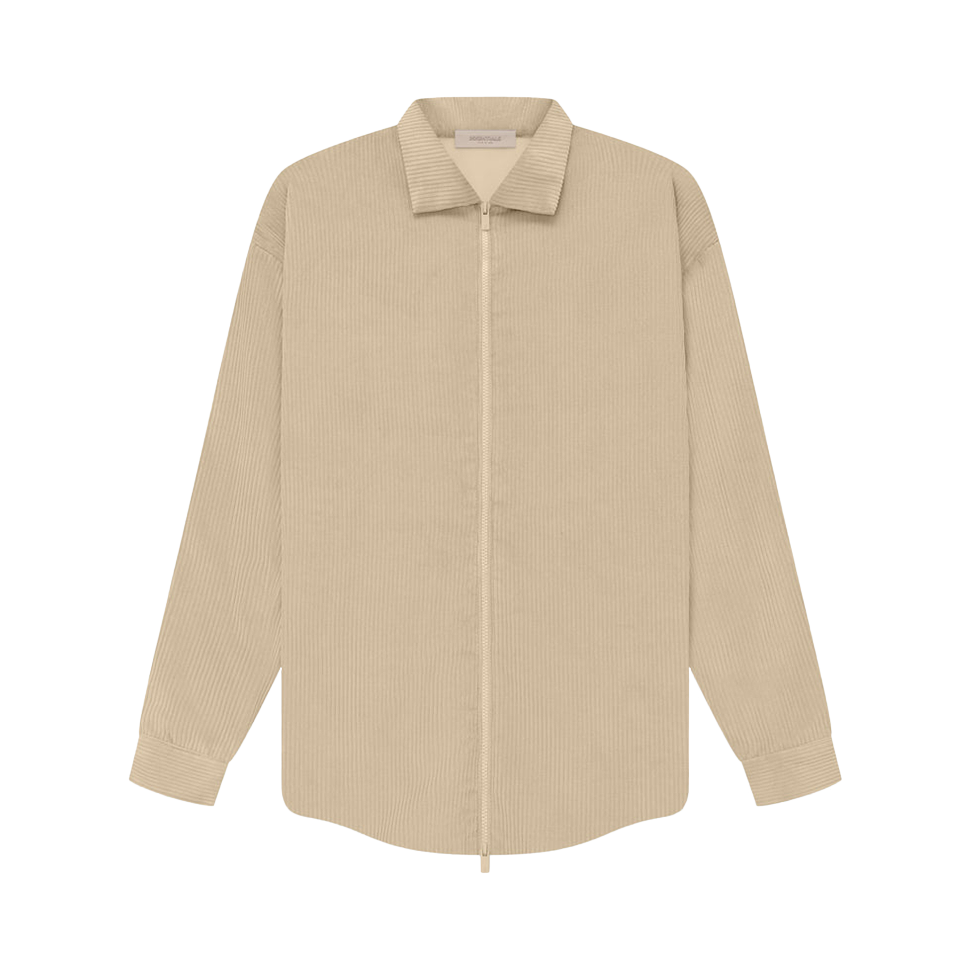 Pre-owned Essentials Fear Of God  Corduroy Shirt Jacket 'sand' In Tan