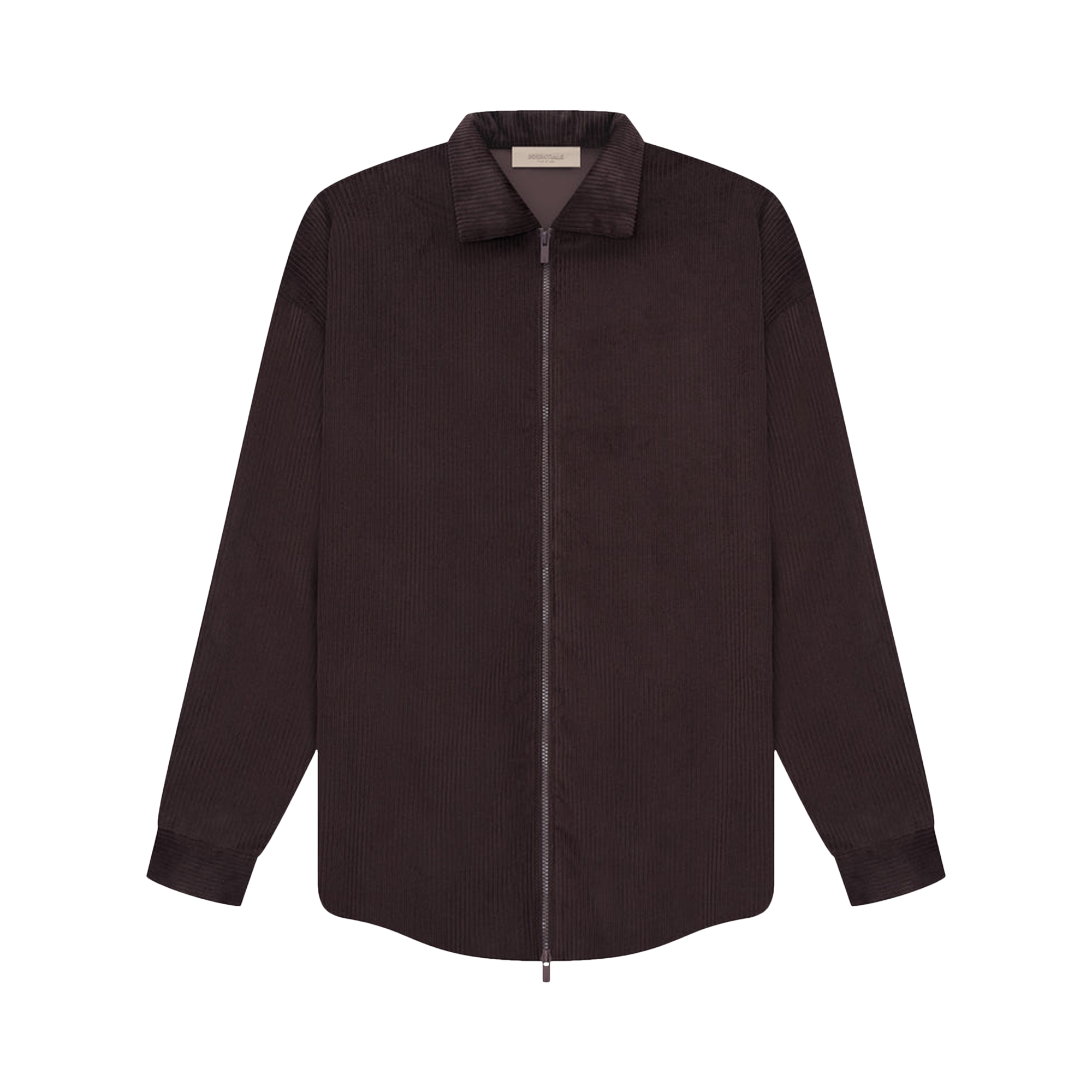 Pre-owned Essentials Fear Of God  Corduroy Shirt Jacket 'plum' In Brown