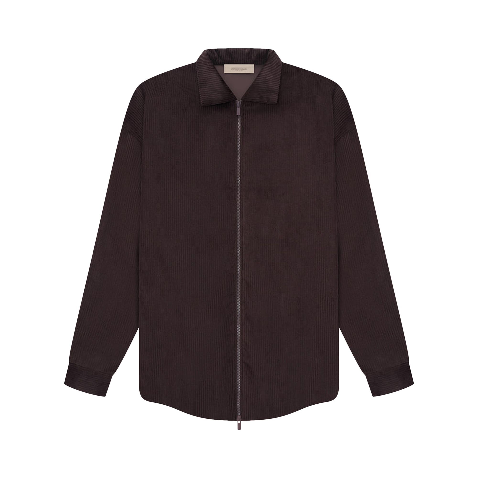 Pre-owned Essentials Fear Of God  Corduroy Shirt Jacket 'plum' In Brown