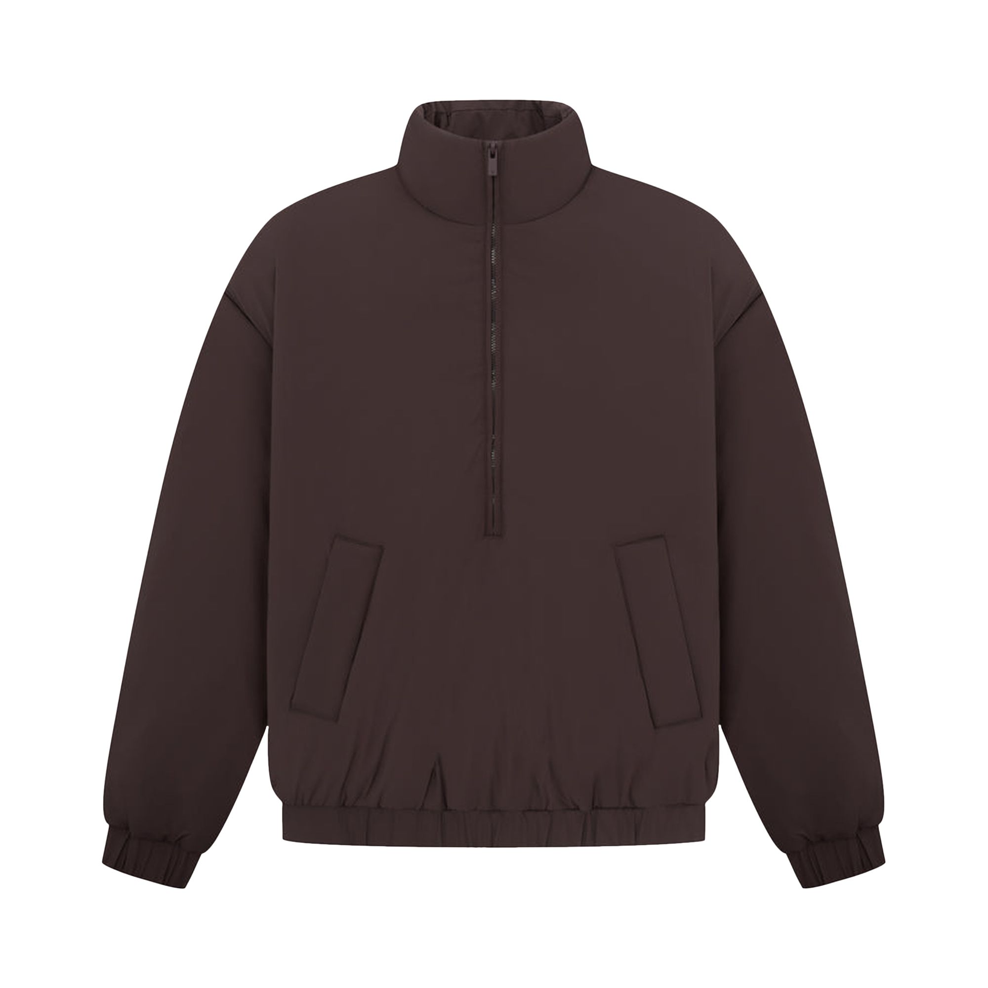 Pre-owned Essentials Fear Of God Nylon Puffer Jacket 'plum' In Brown