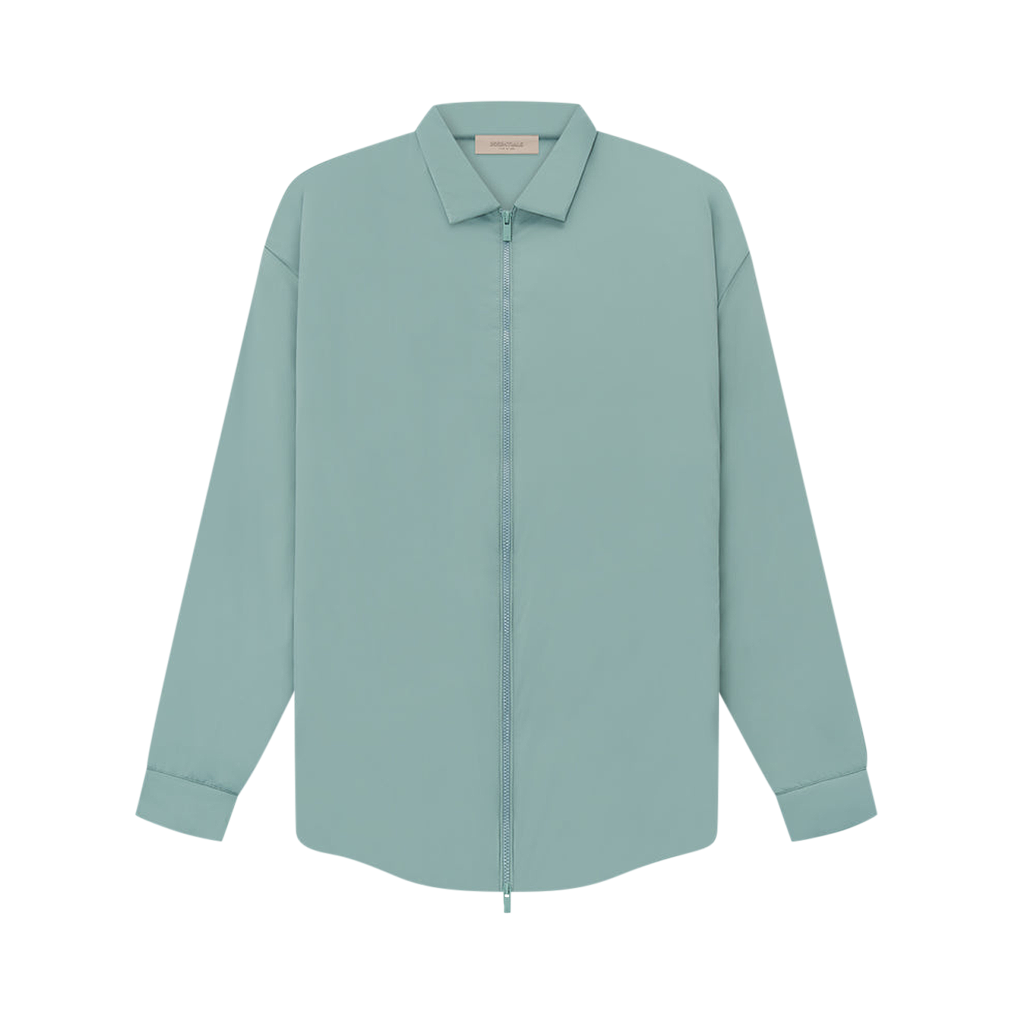 Pre-owned Essentials Fear Of God  Filled Nylon Shirt Jacket 'sycamore' In Green