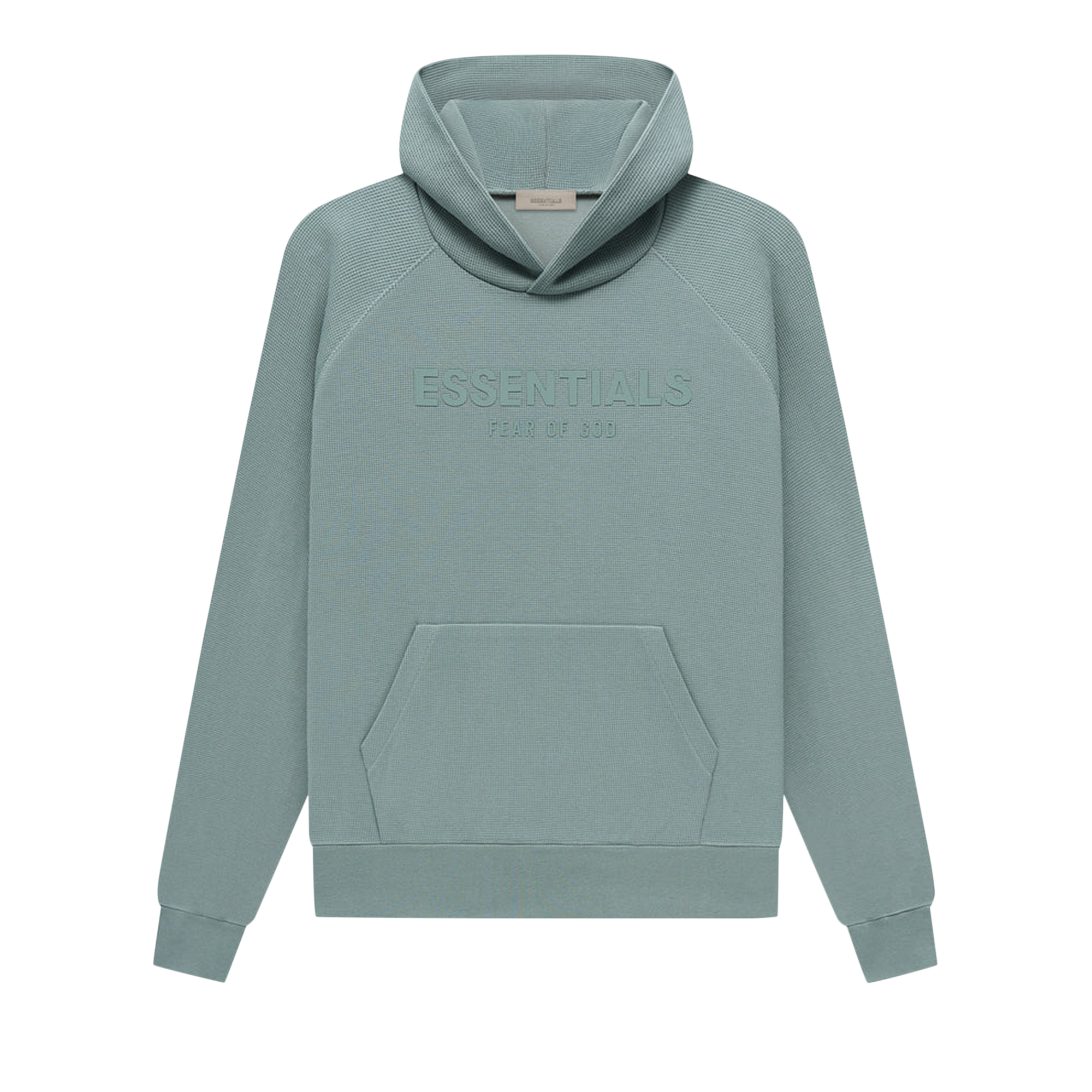 Pre-owned Essentials Fear Of God  Waffle Raglan Hoodie 'sycamore' In Green