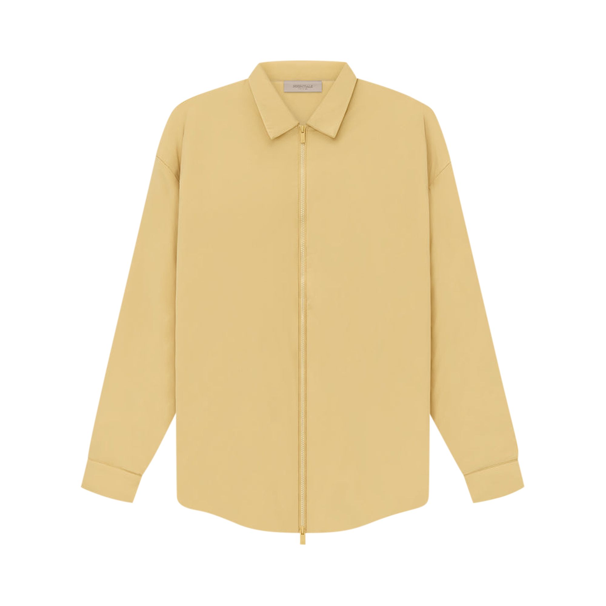 Pre-owned Essentials Fear Of God  Filled Nylon Shirt Jacket 'light Tuscan' In Yellow
