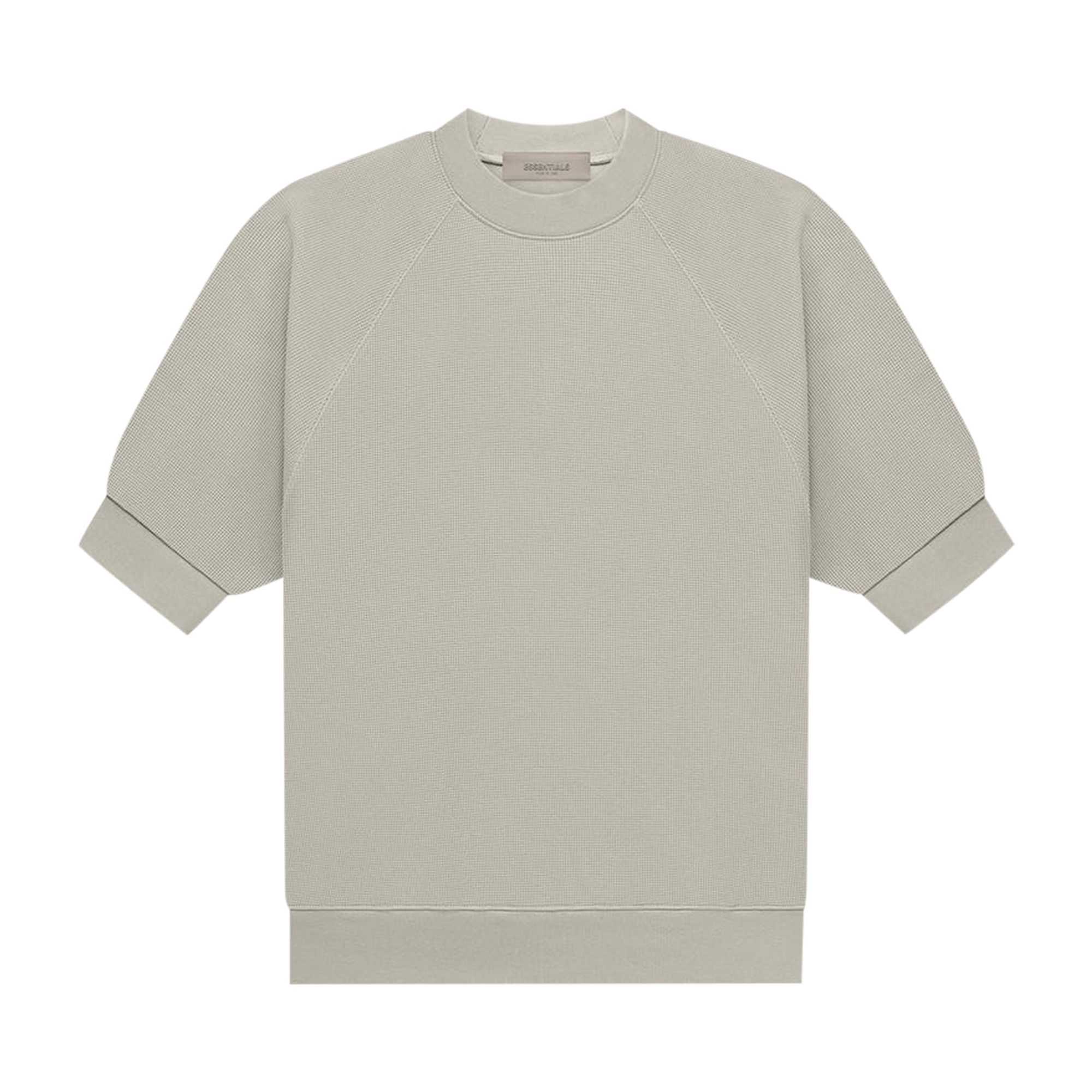 Pre-owned Essentials Fear Of God  Short-sleeve Waffle Sweatshirt 'seal' In Grey