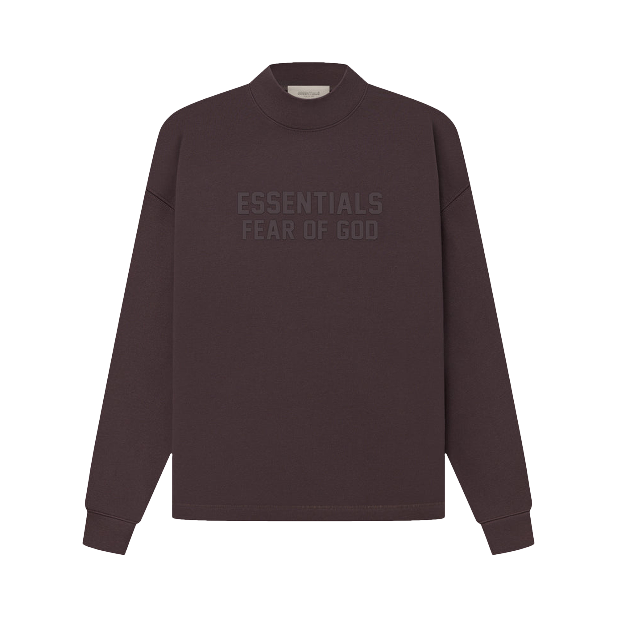 Pre-owned Essentials Fear Of God  Relaxed Crewneck 'plum' In Brown