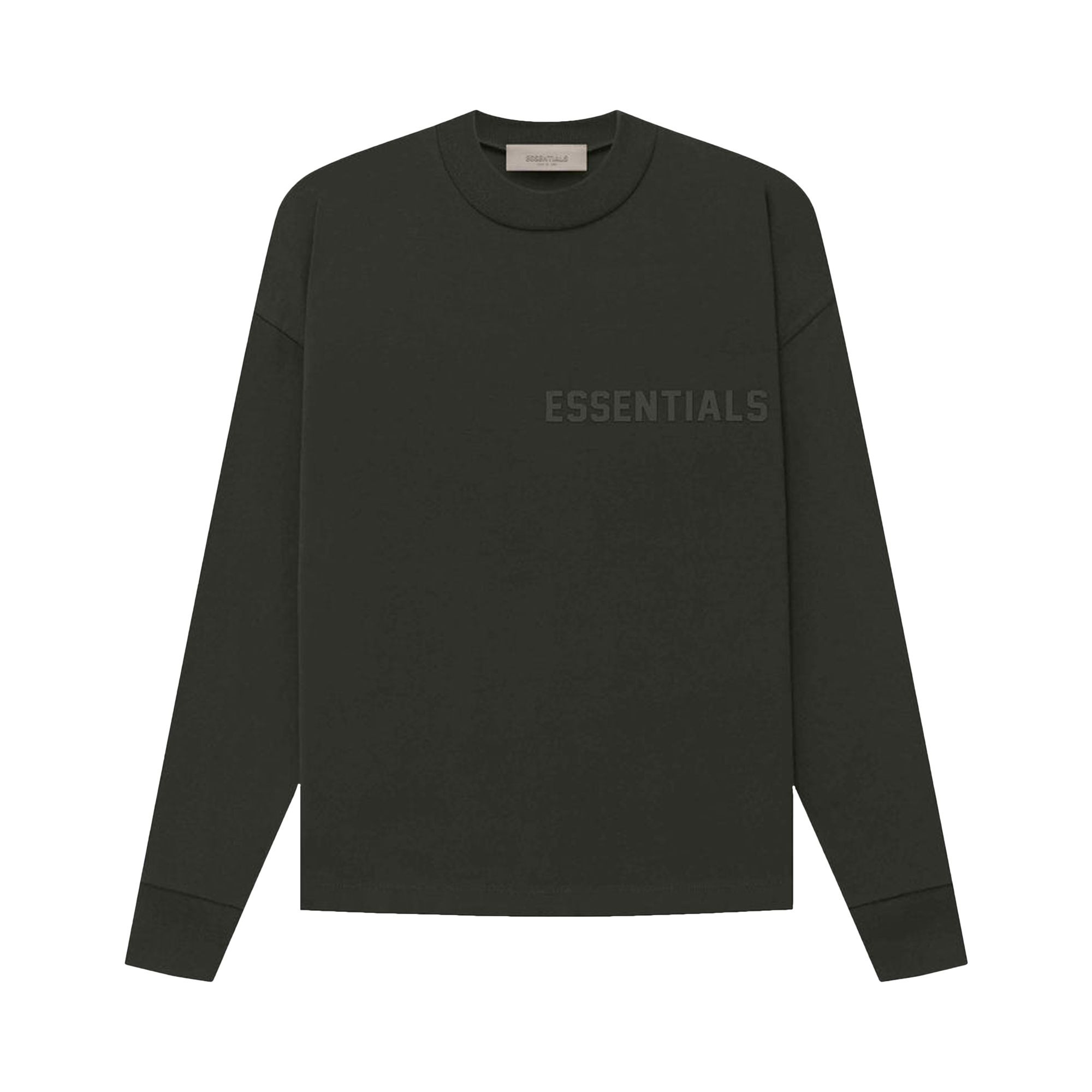 Pre-owned Essentials Fear Of God Long-sleeve Tee 'off Black'