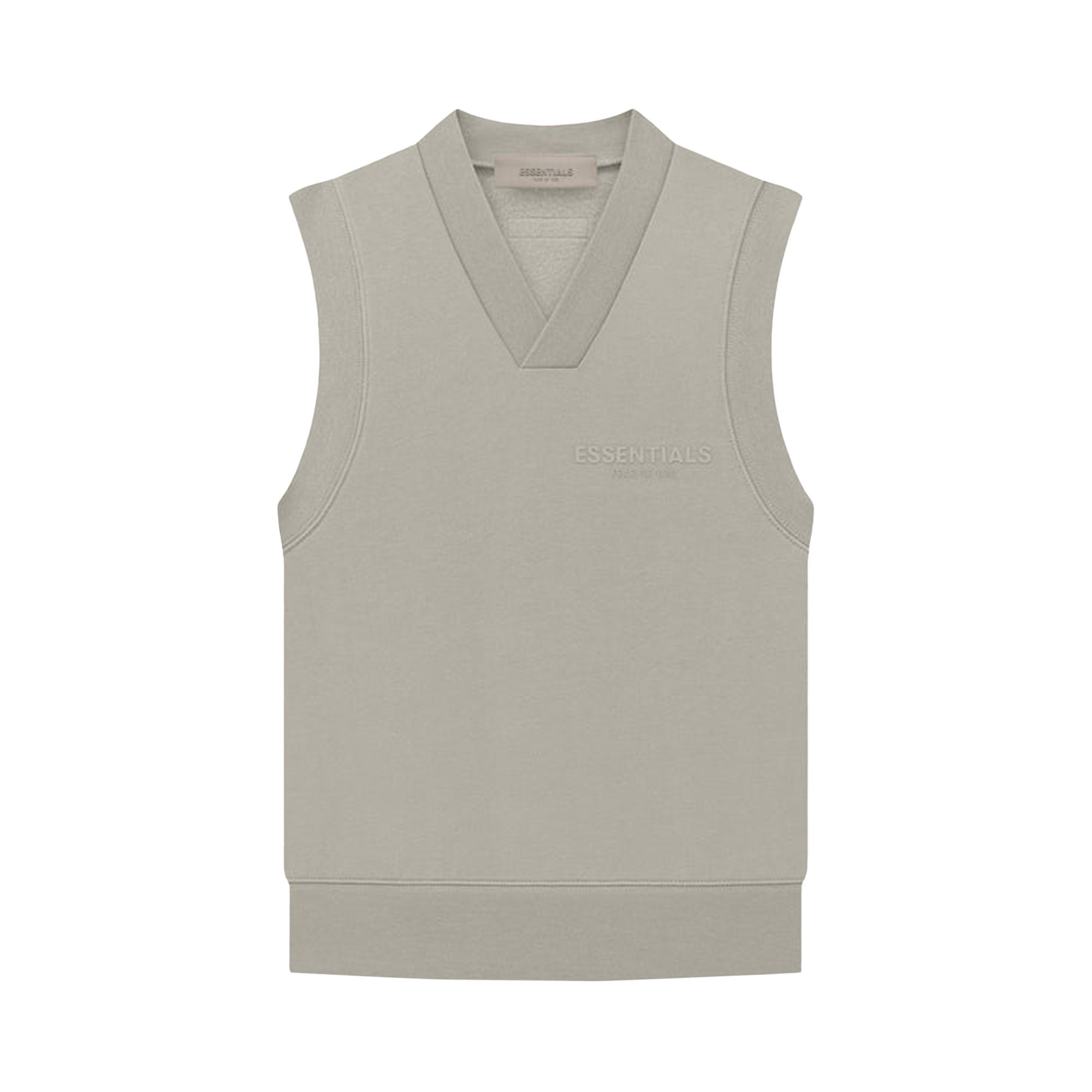 Pre-owned Essentials Fear Of God Pullover V-neck Vest 'seal' In Grey