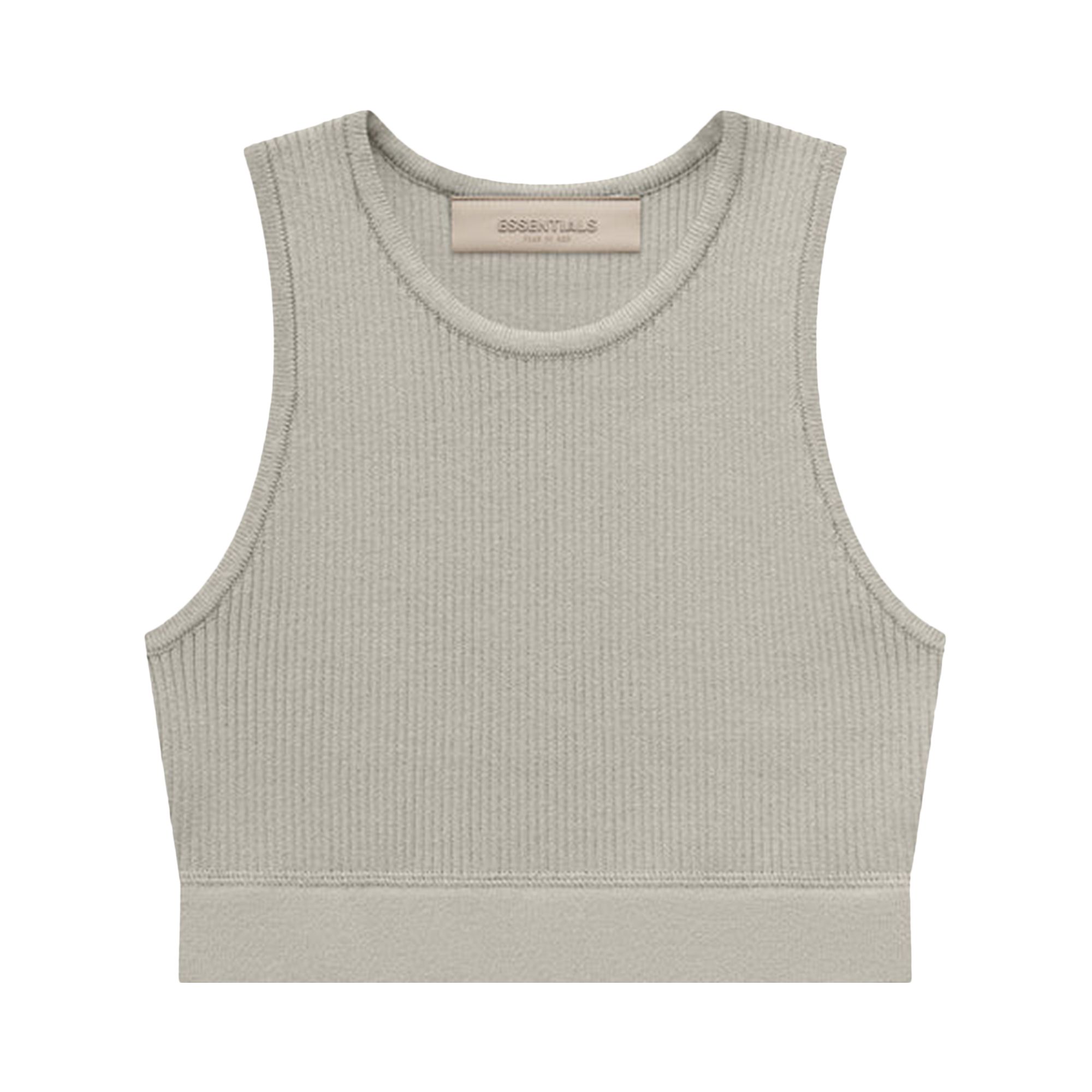 Pre-owned Essentials Fear Of God  Knit Rib Sport Tank 'seal' | Grey | Women's Size Xxs