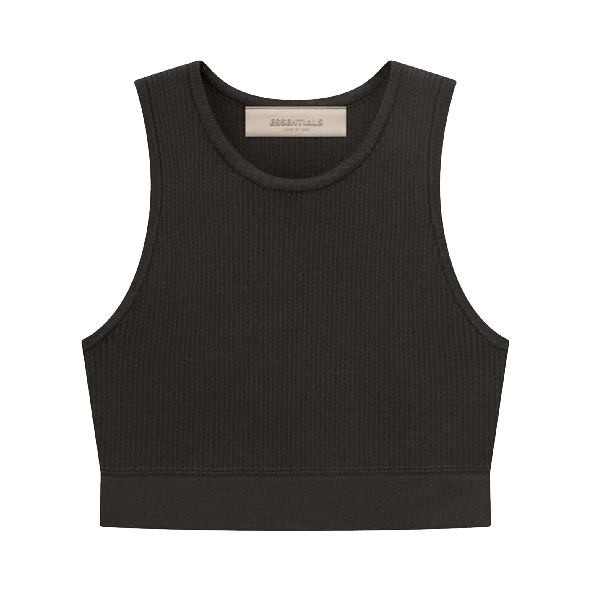 Pre-owned Essentials Fear Of God Knit Rib Sport Tank 'off Black' | Women's Size Xs