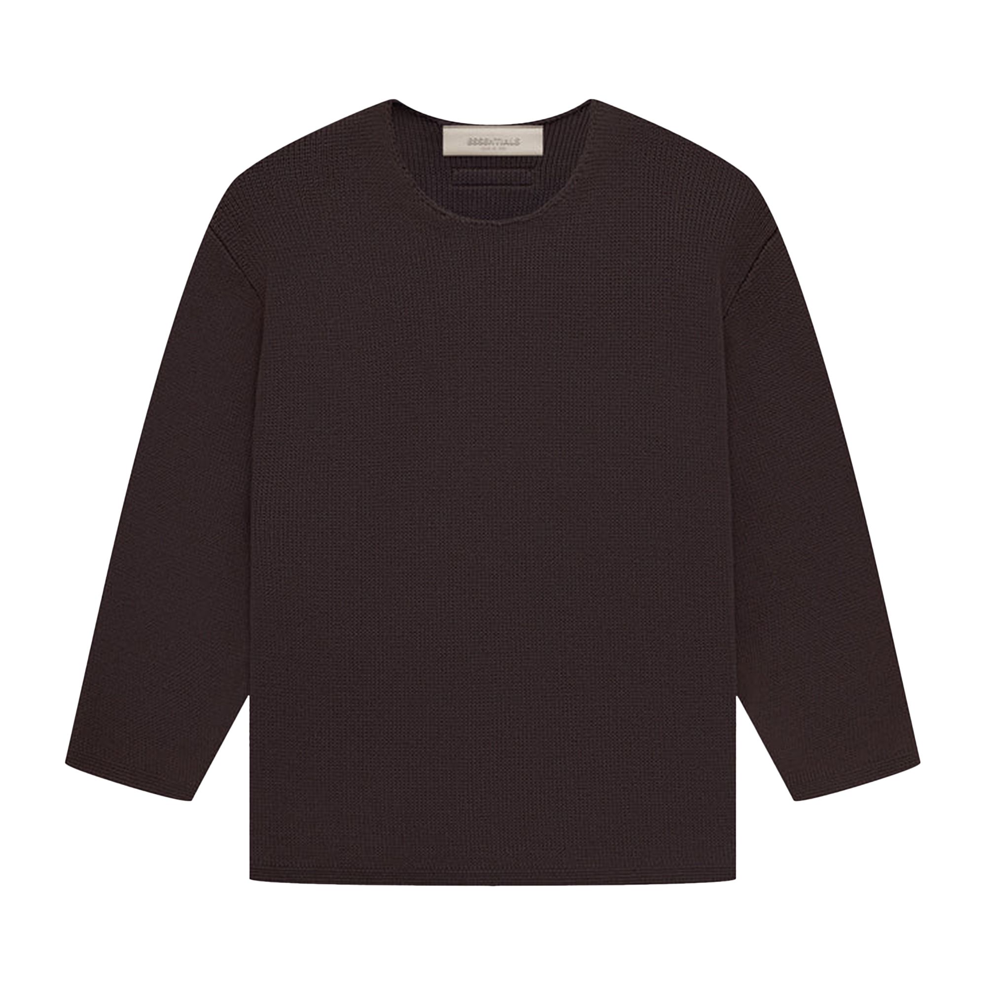 Pre-owned Essentials Fear Of God  Kids Rawneck Knit Sweater 'plum' | Brown | Kid's Size -6.5