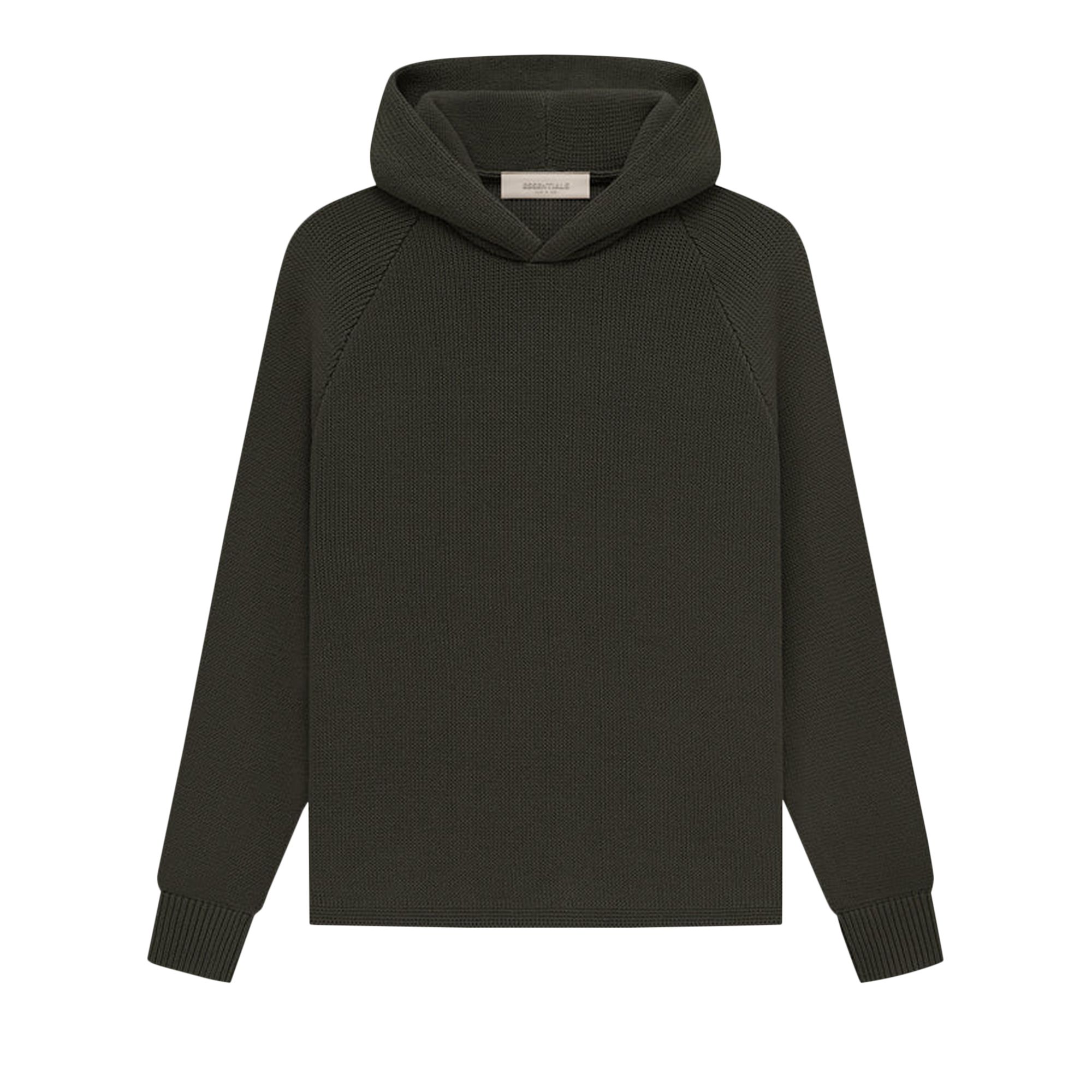 Pre-owned Essentials Fear Of God  Kids Knit Hoodie 'off Black' | Kid's Size -4.5