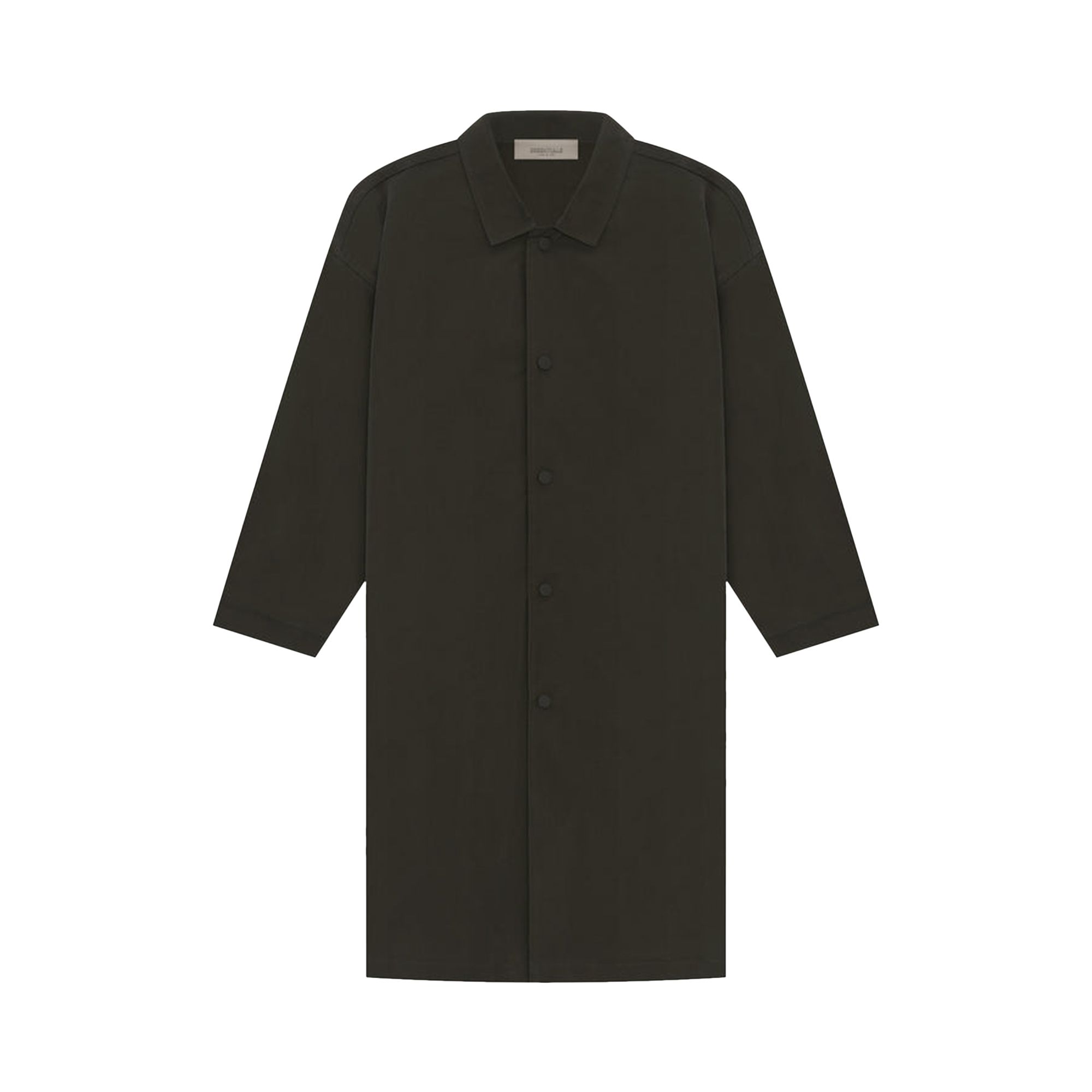 Pre-owned Essentials Fear Of God  Kids Long Coat 'off Black' | Kid's Size 12