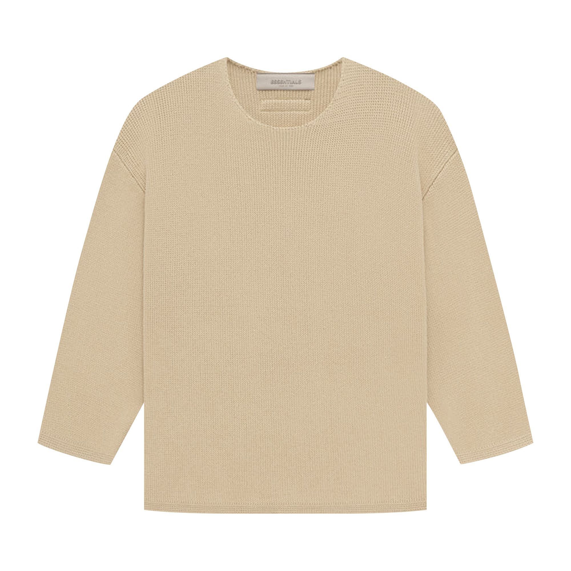 Pre-owned Essentials Fear Of God  Kids Rawneck Knit Sweater 'sand' | Tan | Kid's Size 10