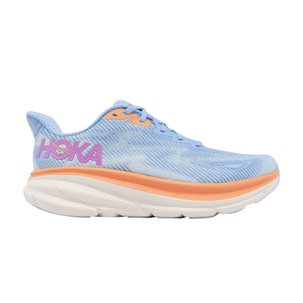 Pre-owned Hoka One One Wmns Clifton 9 Wide 'airy Blue'