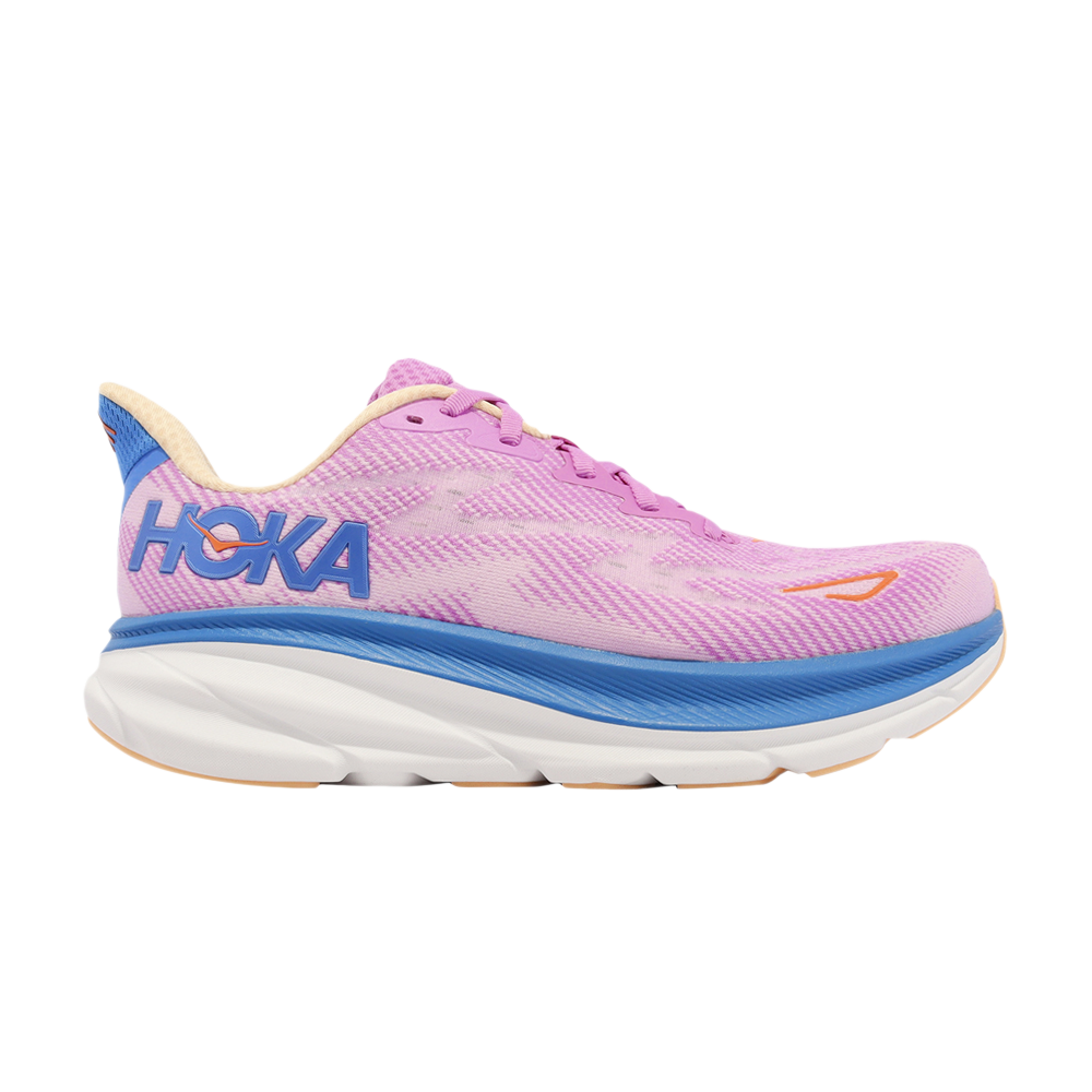 Pre-owned Hoka One One Wmns Clifton 9 Wide 'cyclamen' In Pink