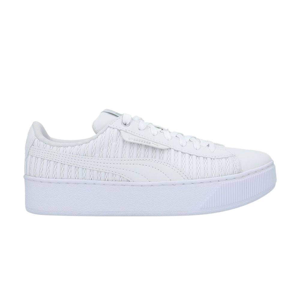 Pre-owned Puma Wmns Vikky Platform 'triple White' | Women's Size 7