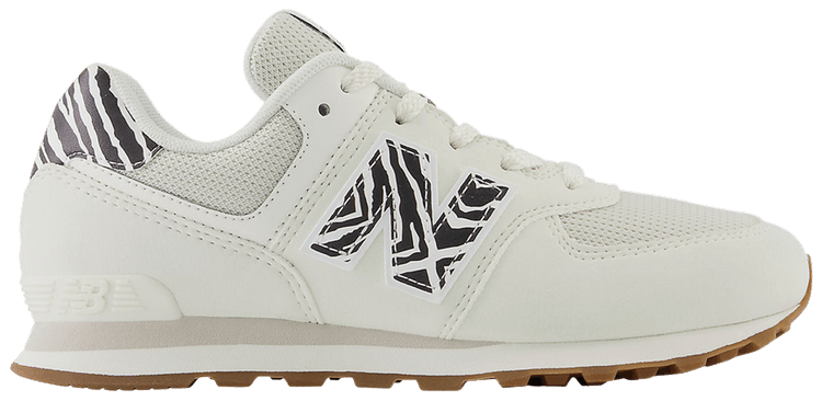 New Balance 574 Big Kid Sea Salt Zebra