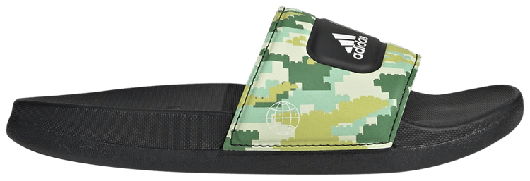 LEGO x adidas Adilette Slide J Digi Camo   Green