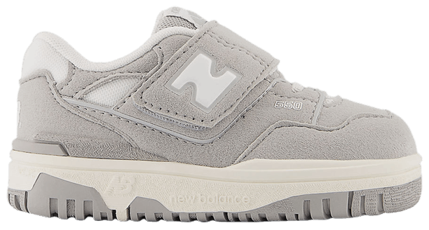 New Balance 550 Bungee Lace Top Strap Toddler Suede Pack   Concrete