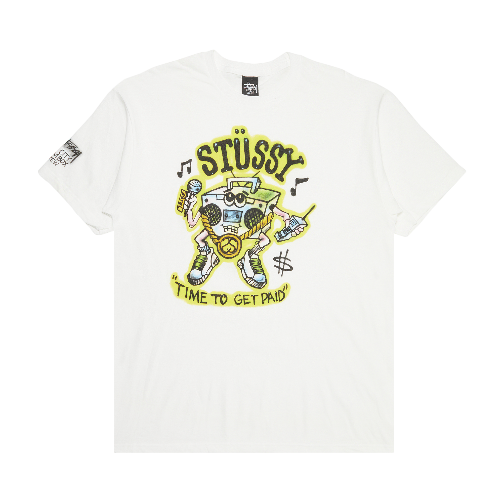 Pre-owned Stussy Time To Get Paid Tee 'white'