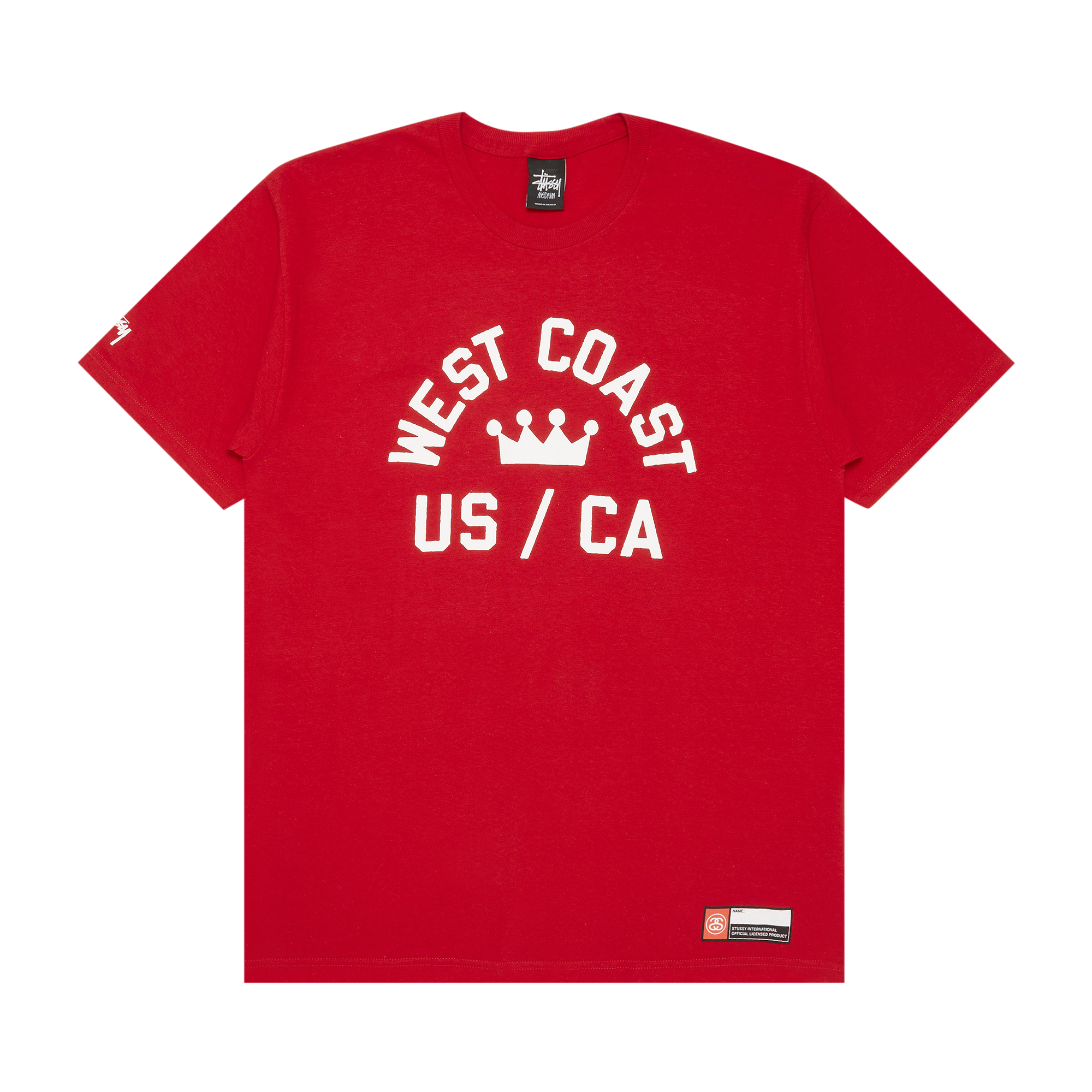 Pre-owned Stussy West Coast Crown Us/ca Tee 'red'