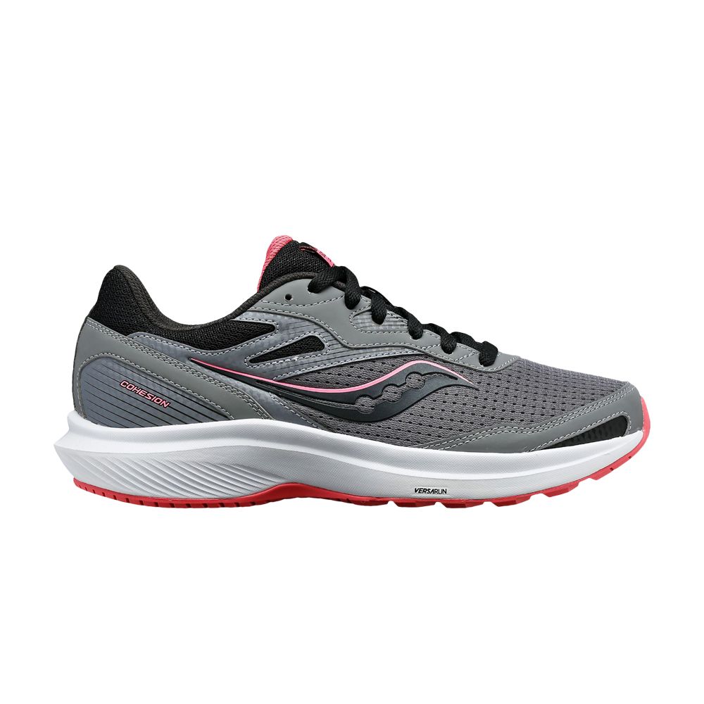 Pre-owned Saucony Wmns Cohesion 16 Wide 'charcoal Petal' In Grey