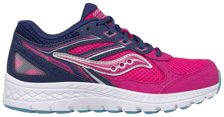 Saucony Cohesion 14 Lace Big Kid Pink Navy