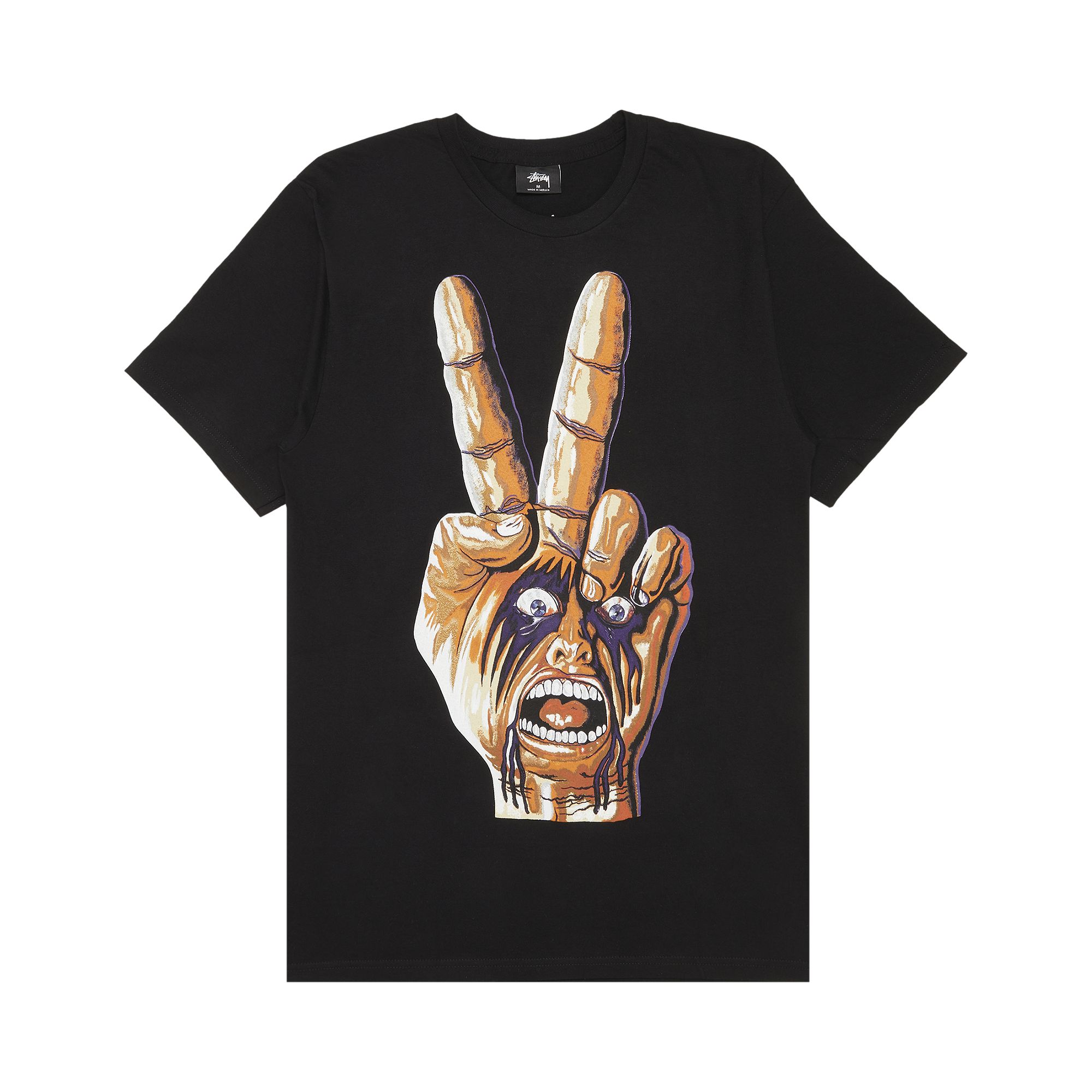 Pre-owned Stussy Peace Hand Tee 'black'