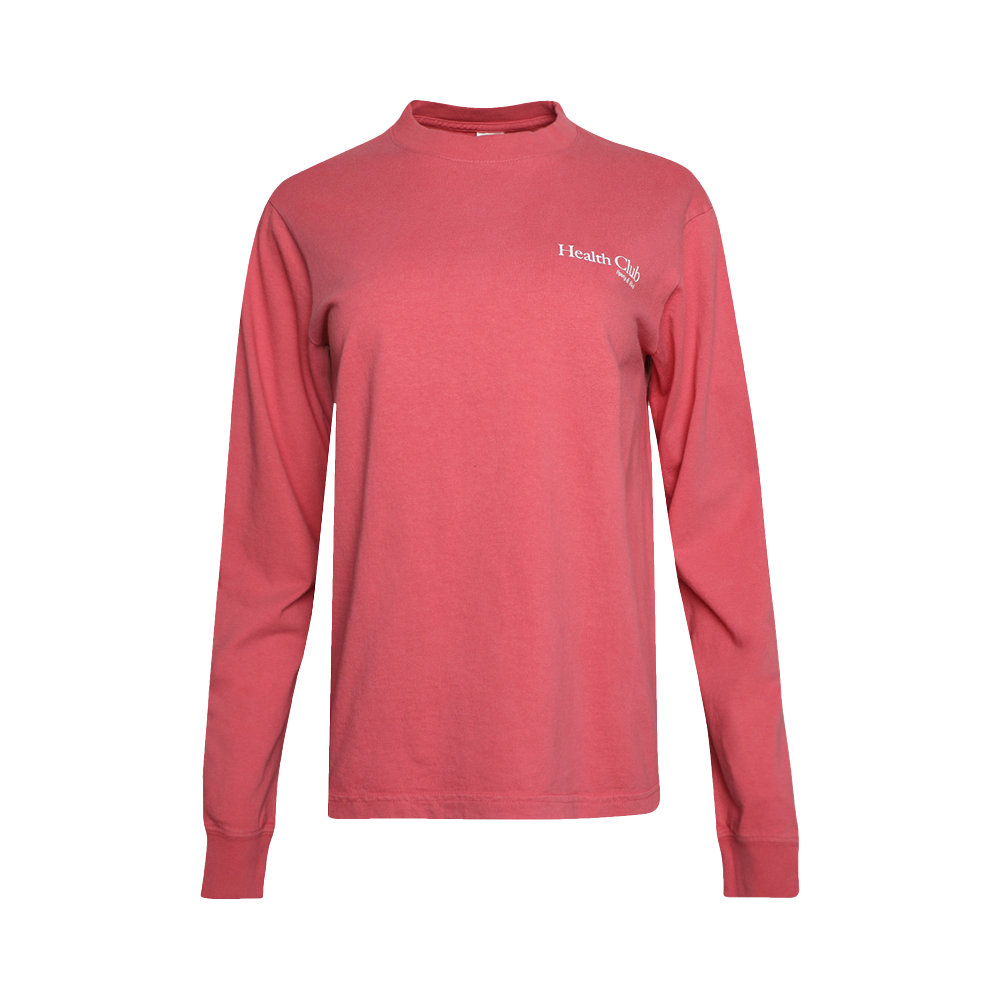 Pre-owned Sporty And Rich Sporty & Rich Health Club Long-sleeve T-shirt 'hibiscus/white'