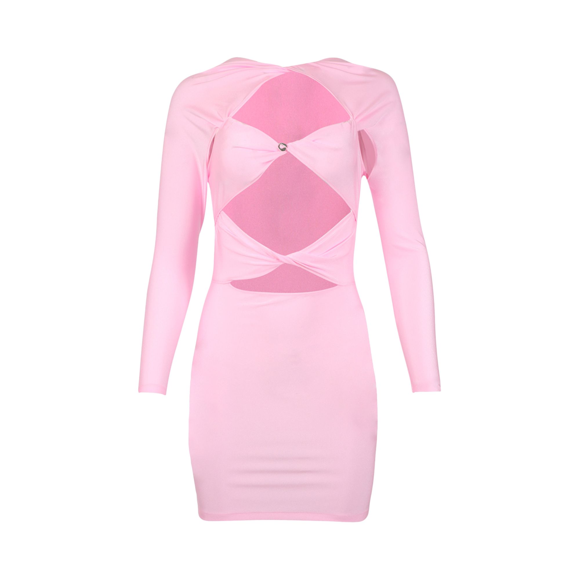 Pre-owned Coperni Cut Out Jersey Dress 'light Pink'