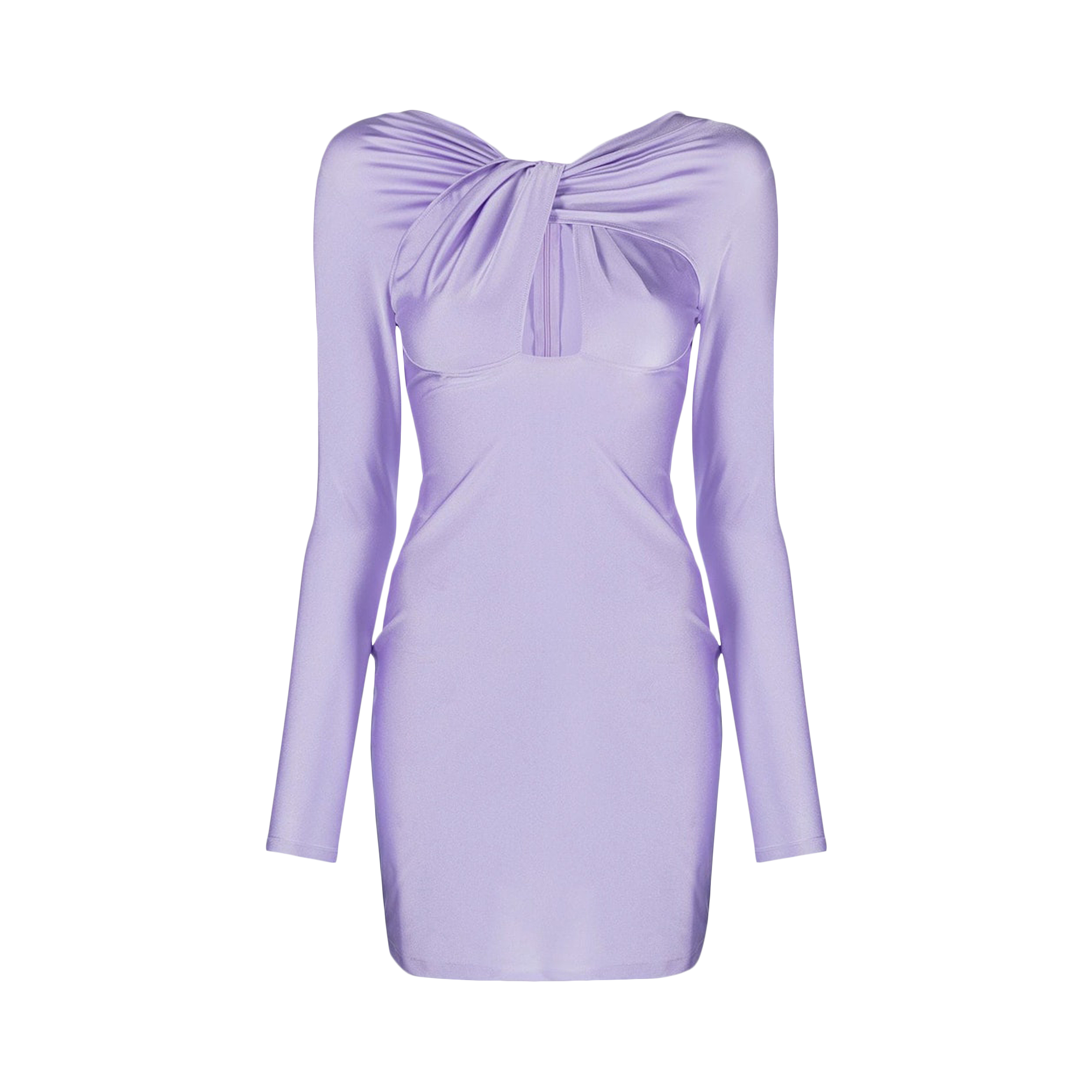 Pre-owned Coperni Twisted Cut Out Jersey Dress 'lilac' In Purple
