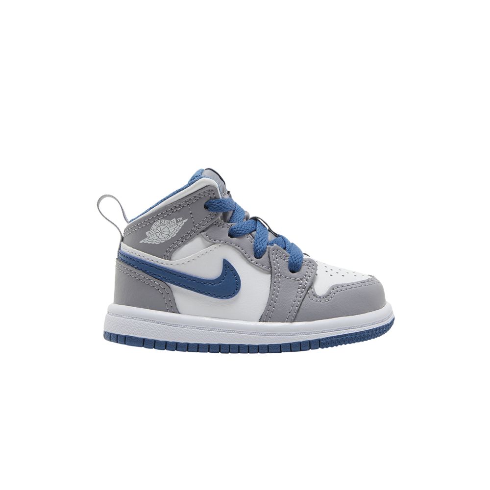Air Jordan 1 Mid TD 'Cement True Blue' | Grey | Infant Size 4