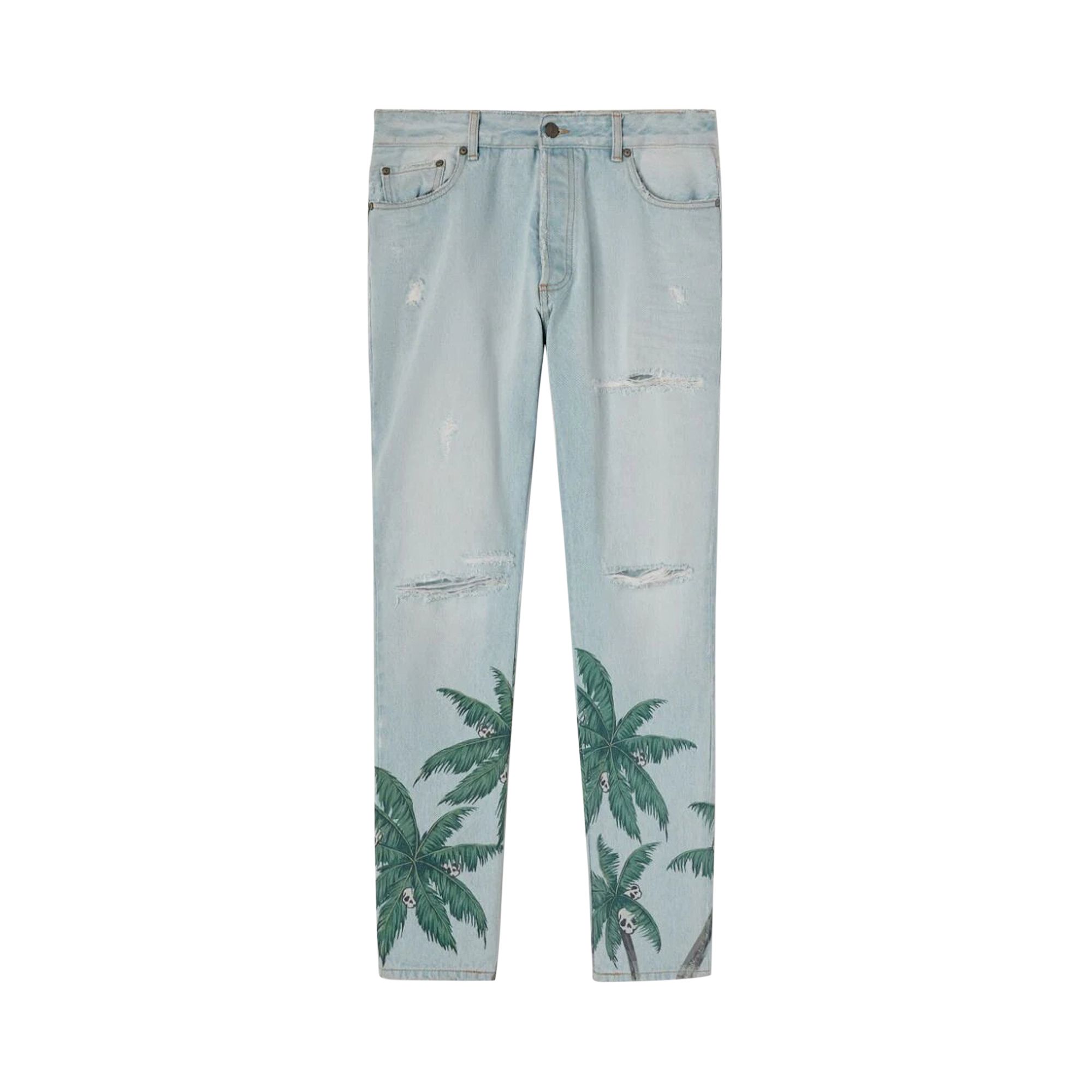 Palm Angels Light Wash Palms Reg 5 Pocket Jean 'Light Blue' | Men's Size 33