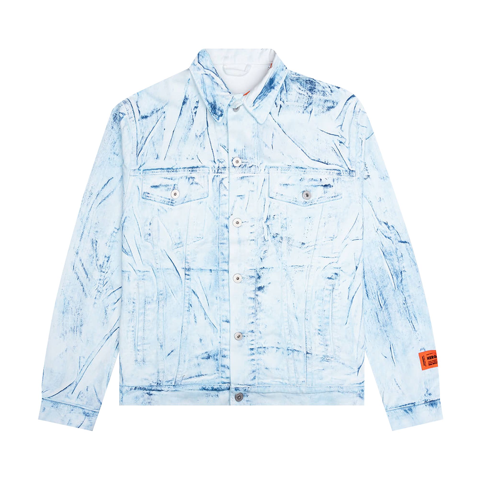 Pre-owned Heron Preston Overdyed Spray Regular Jacket 'blue' | Men's Size M
