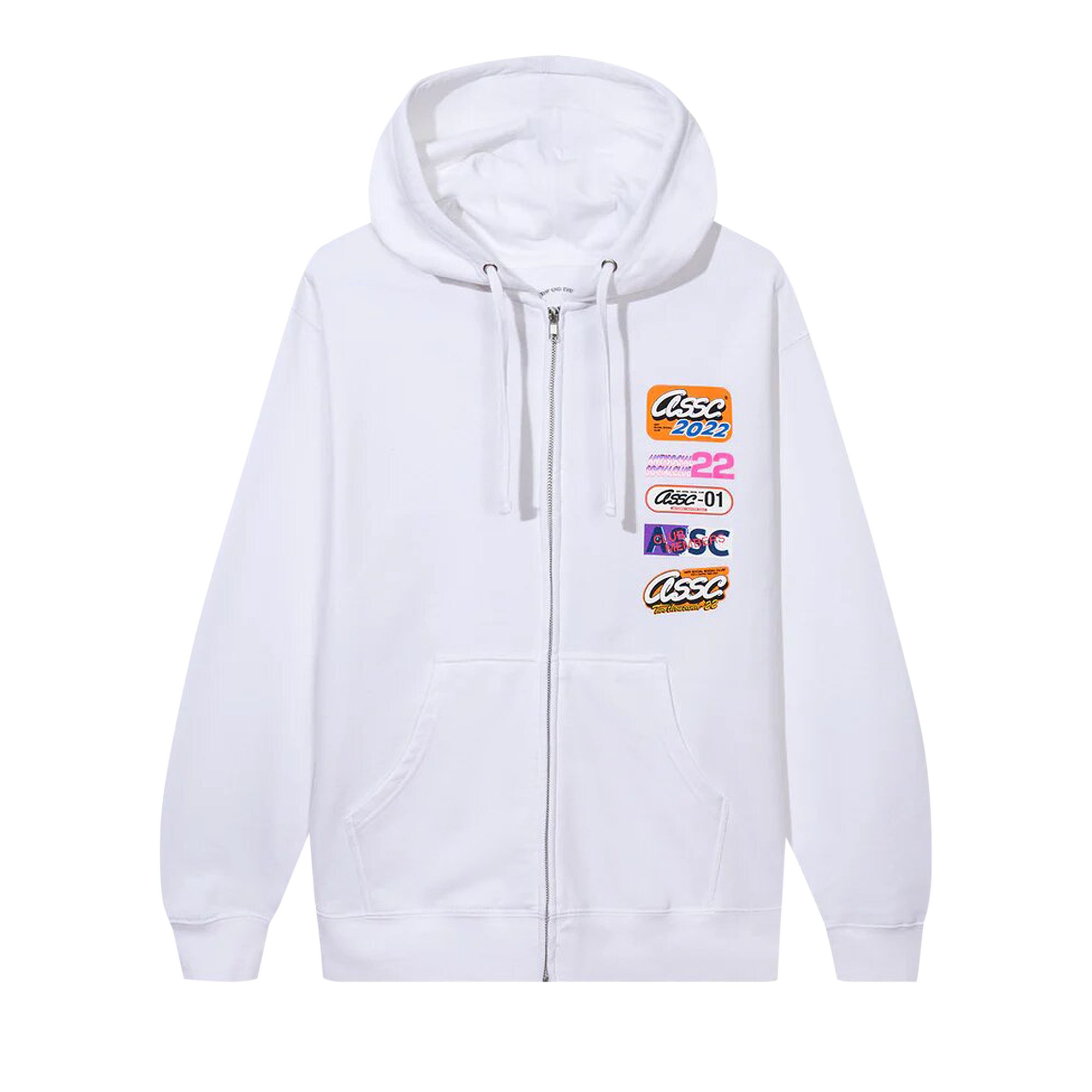 ANTI SOCIAL SOCIAL CLUB ANTI SOCIAL SOCIAL CLUB HOT NIGHTS ZIP HOODIE 'WHITE'
