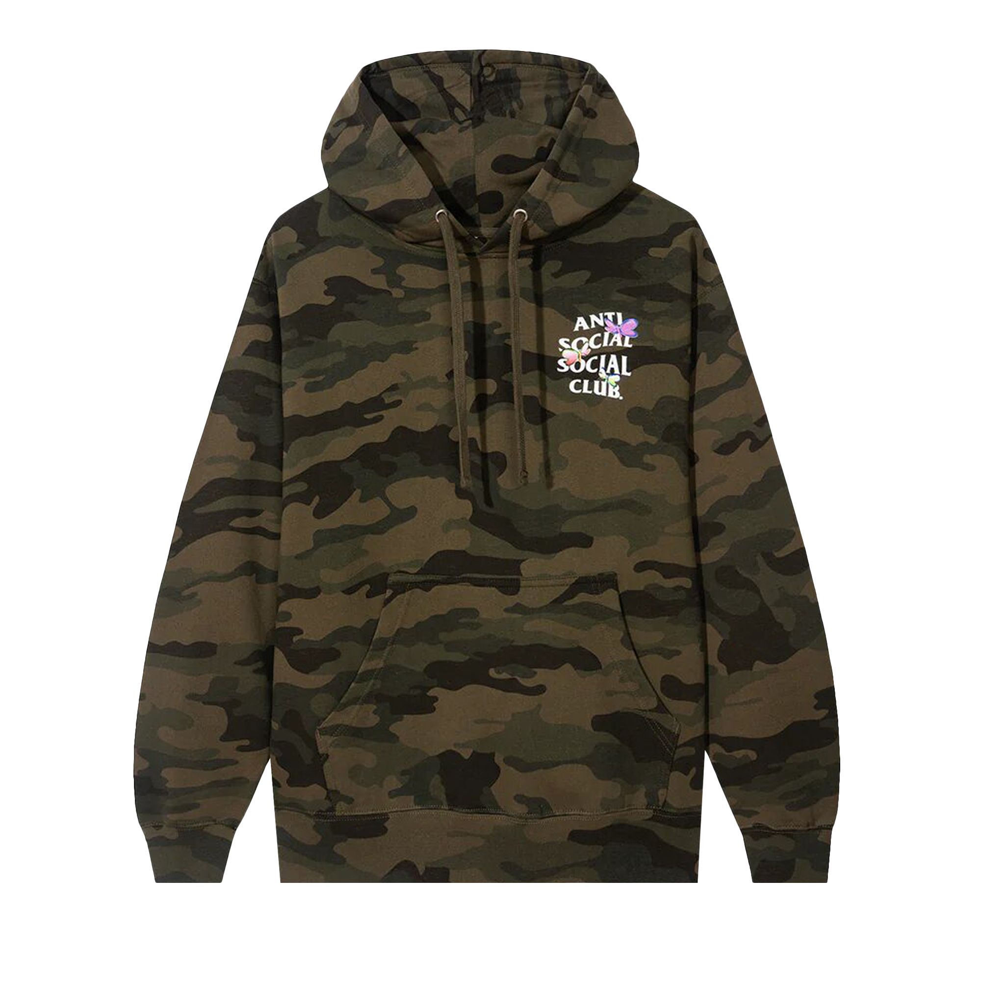 Anti Social Social Club Shell Shock Hoodie 'Forest Camo' | Multi-Color | Men's Size XL