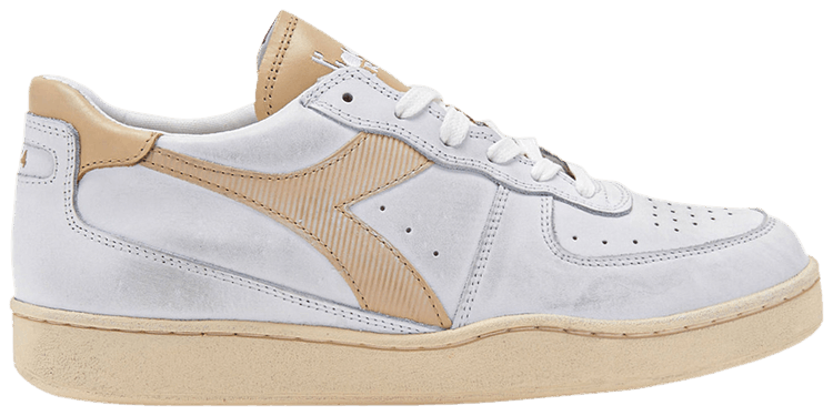 Diadora Mi Basket Low Used White Beige