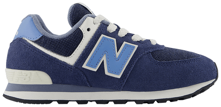 New Balance 574 Little Kid Wide NB Athletics   Navy