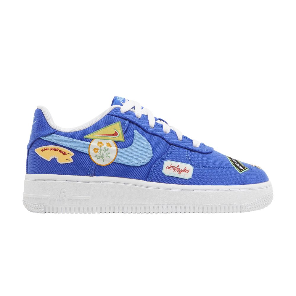 Nike Air Force 1 '07 GS 'Patched Up - Los Angeles' | Blue | Kid's Size 7 - DX2308-400