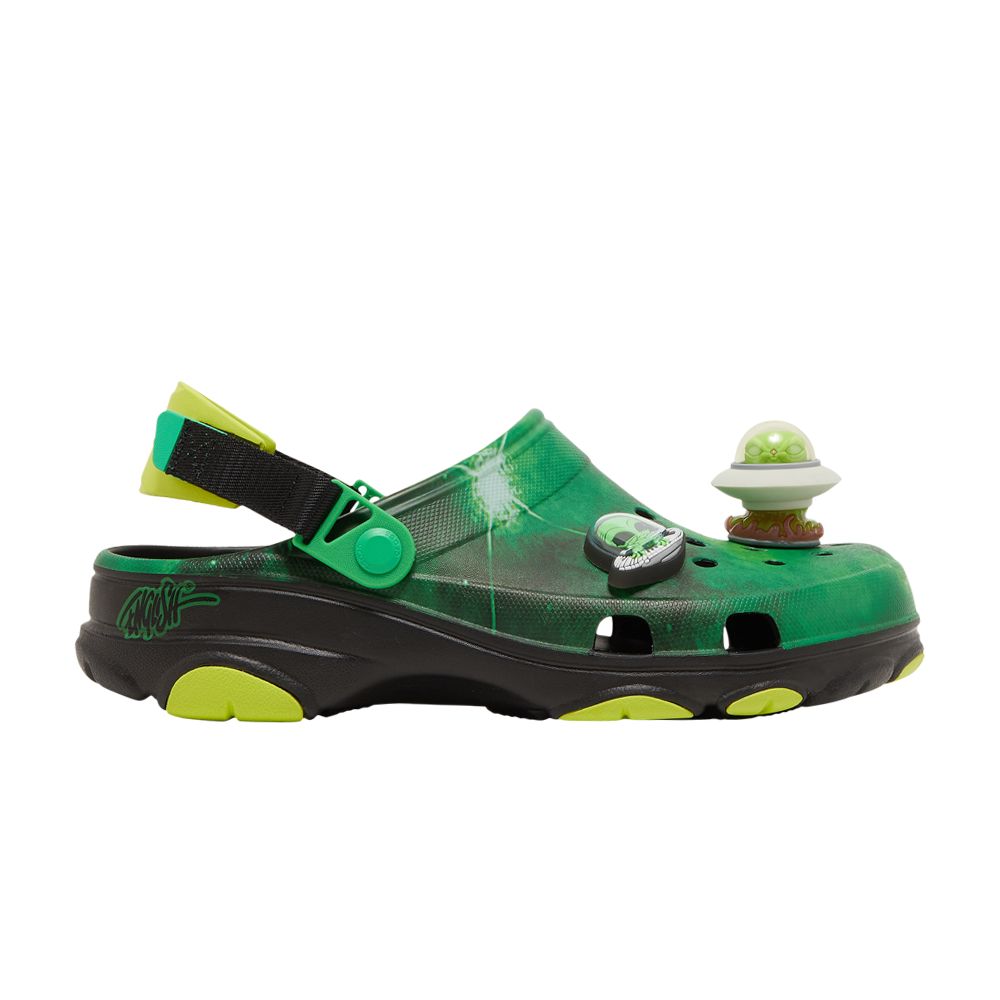 Pre-owned Crocs Ron English X All-terrain Clog 'area 54 - Green Galaxy'