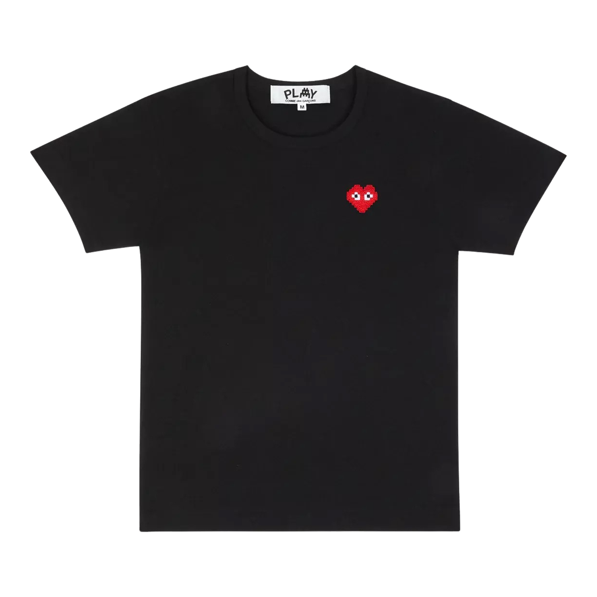 Pre-owned Comme Des Garçons Play X Invader Heart Tee 'black'
