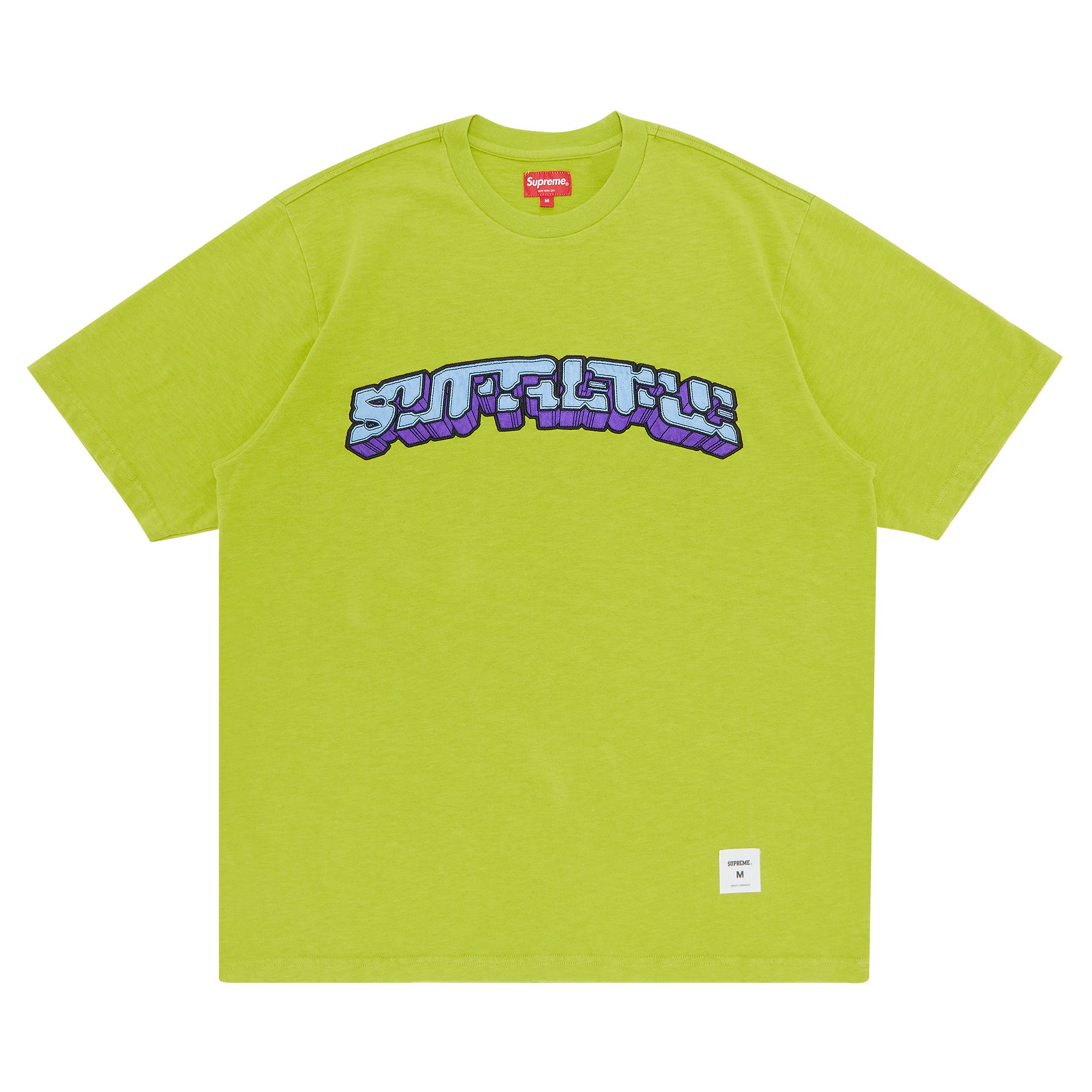 Pre-owned Supreme Block Arc Short-sleeve Top 'lime' In Green