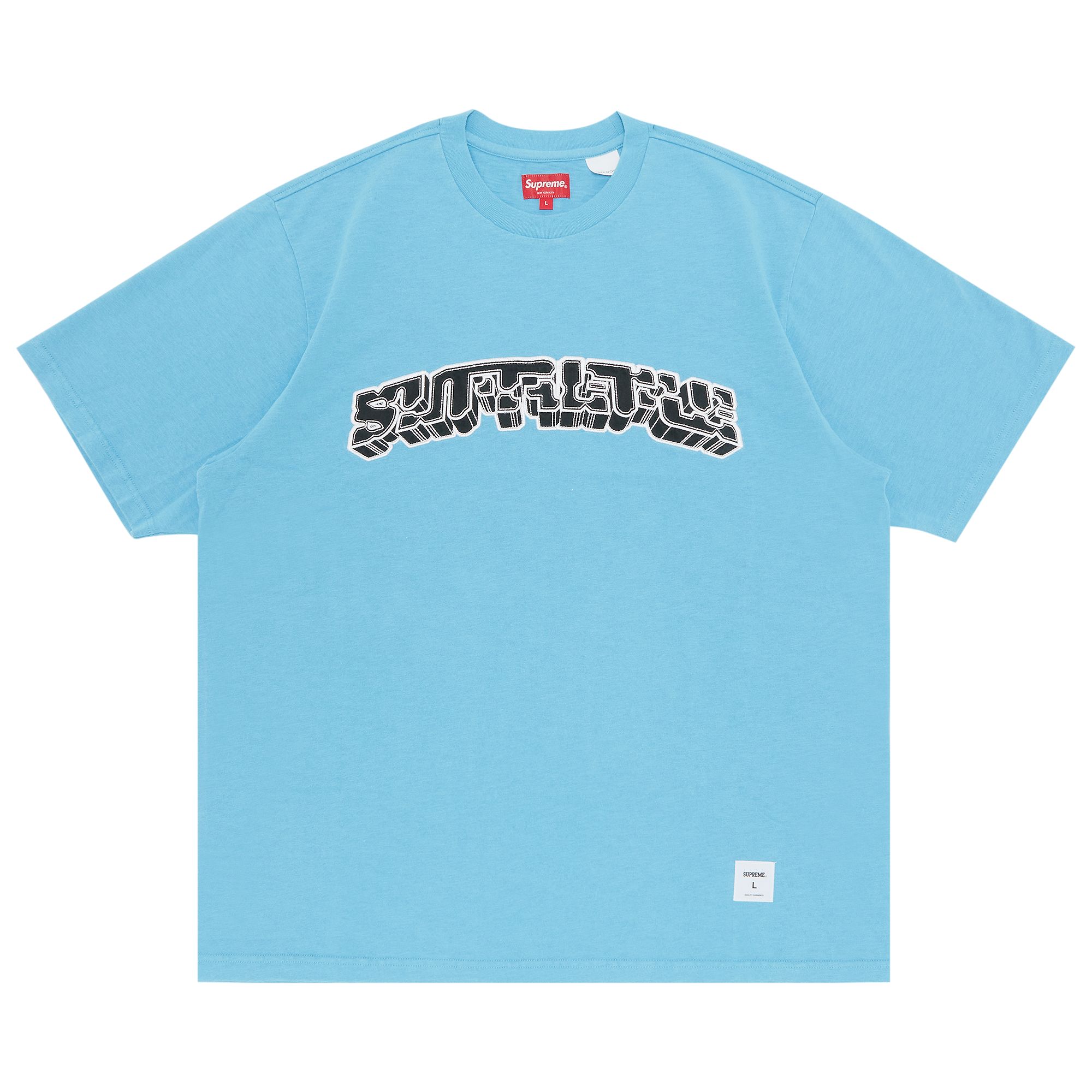 SUPREME SUPREME BLOCK ARC SHORT-SLEEVE TOP 'BRIGHT BLUE'