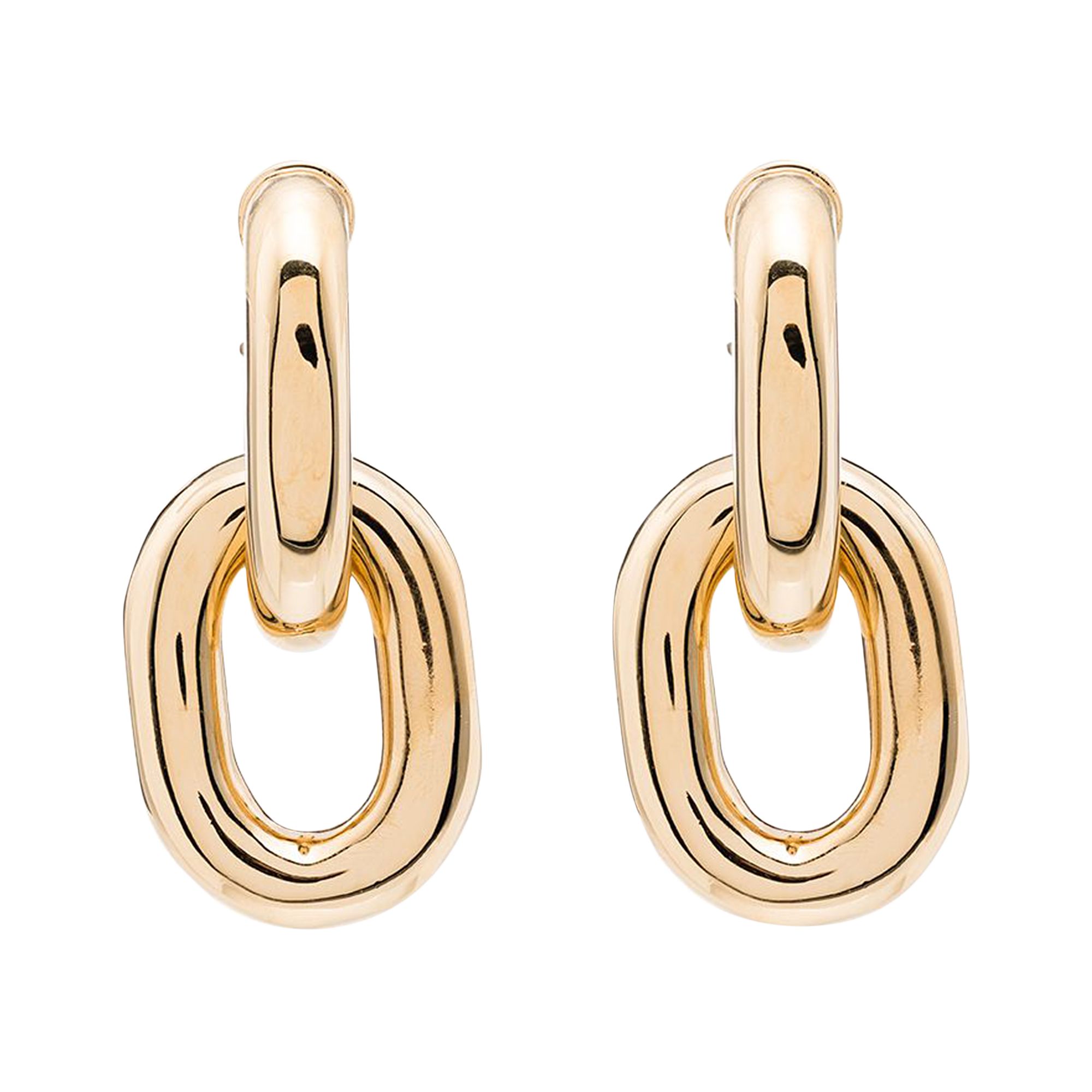 Pre-owned Rabanne Paco Chain Linked Drop Earrings 'gold'