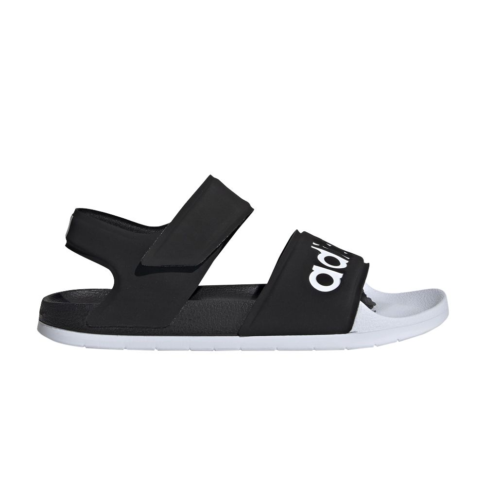 Pre-owned Adidas Originals Adilette Sandal 'black Cloud White'